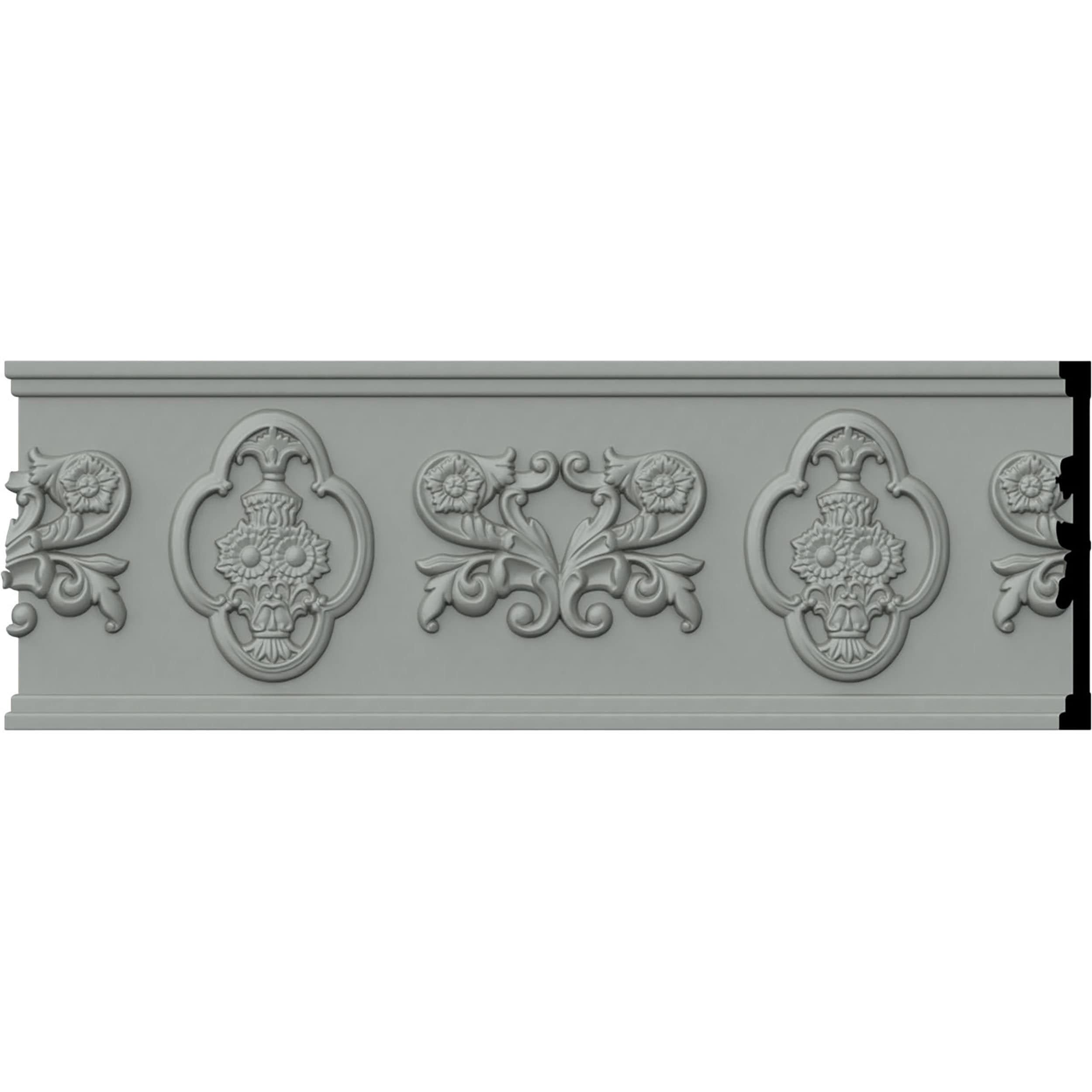Ekena Millwork CHA07X01LI-CASE-2 Lisbon 7-7/8-in x 7-ft 10-1/2-in Primed Polyurethane Chair rail Moulding 2 -Pack