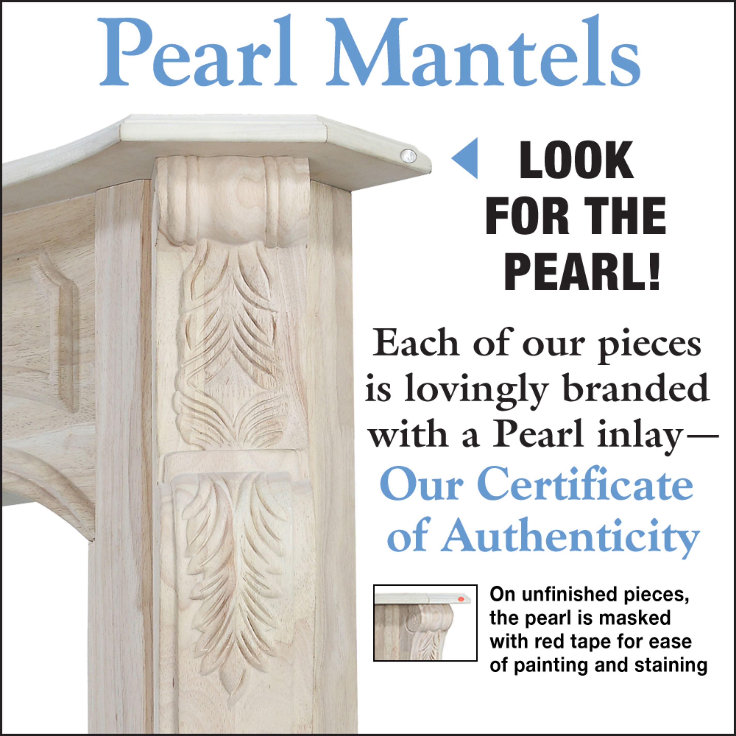 Pearl Mantels SSUP48134L Mantel-Surrounds-Pilasters - View #5