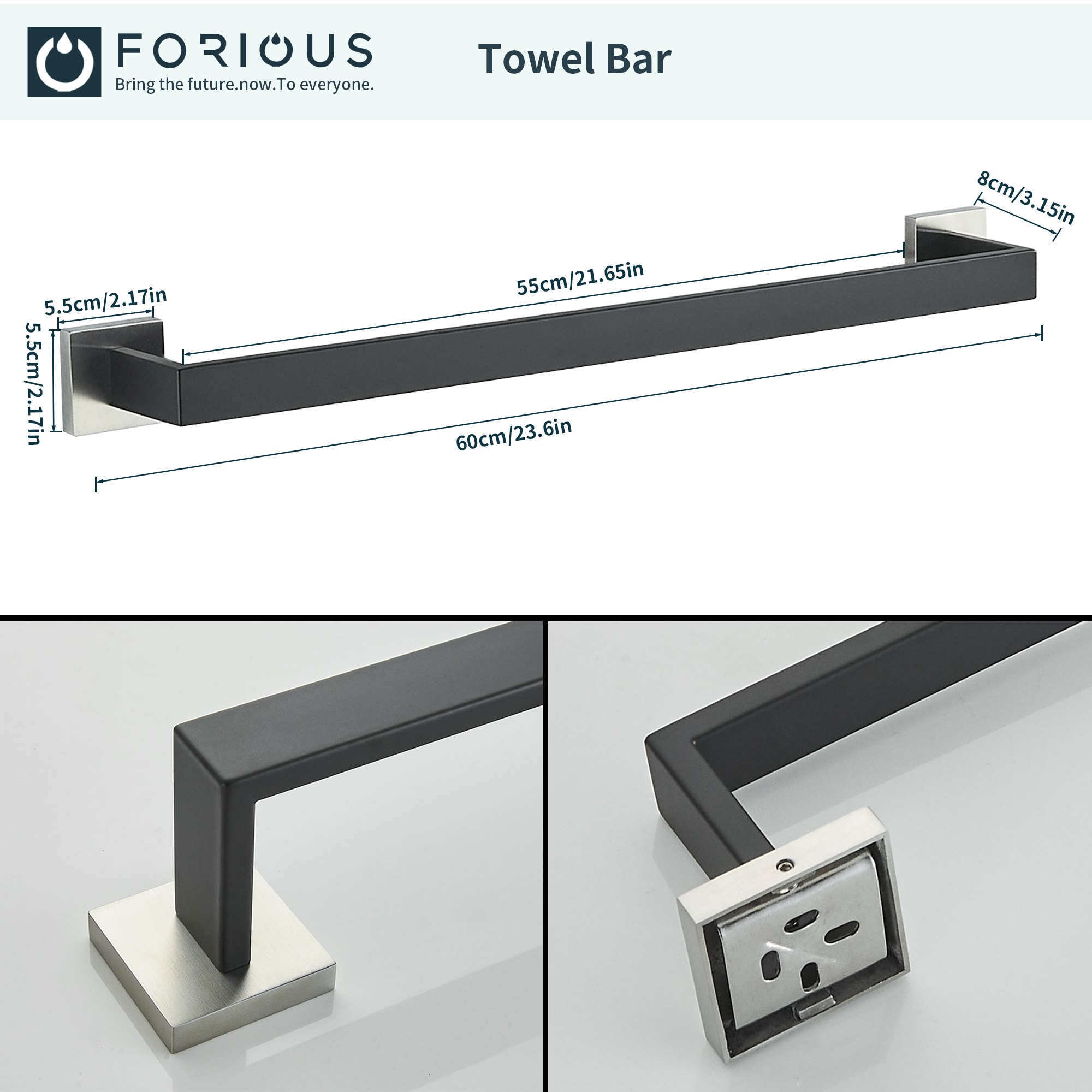 FORIOUS LL19002BL5A Decorative-Bath-Hardware-Kits - View #4
