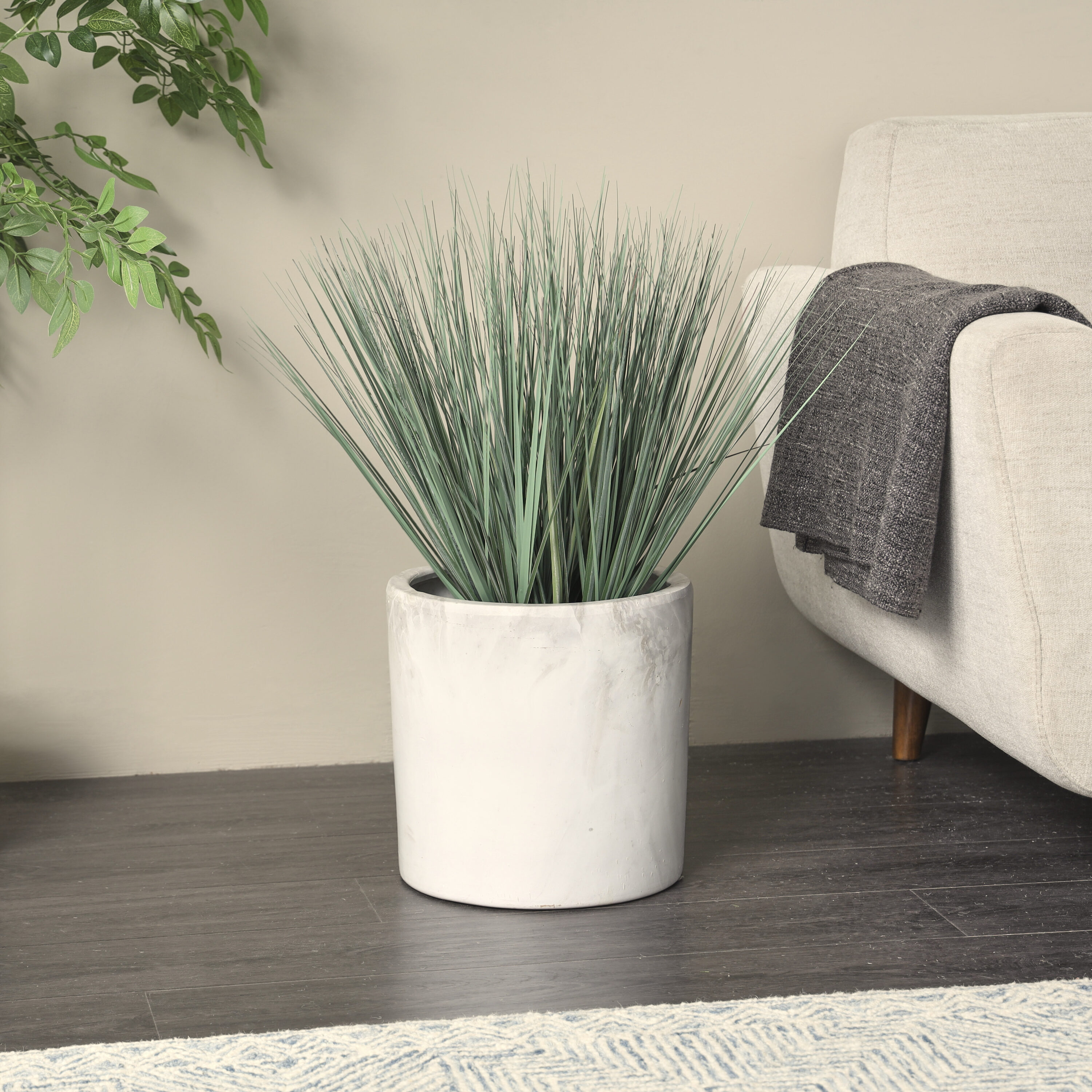 Grayson Lane 821508 28-Inches Green with White Pot Indoor Floor Mixed greenery Artificial plant