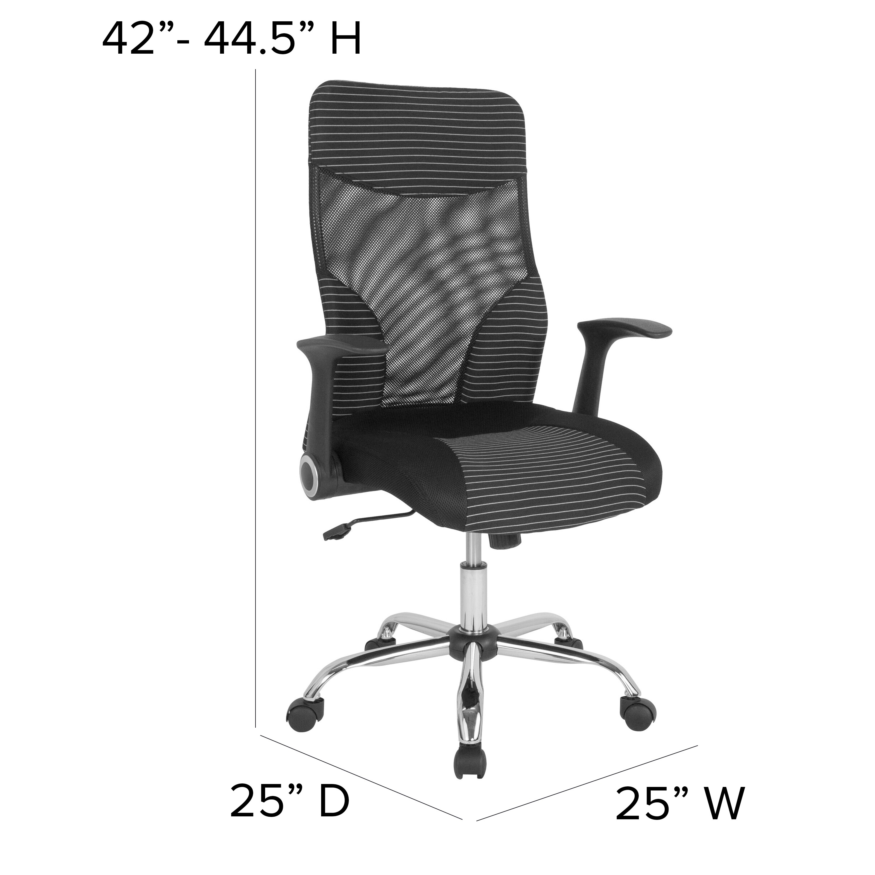 Milford High Back Black and White Mesh Executive Office Chair