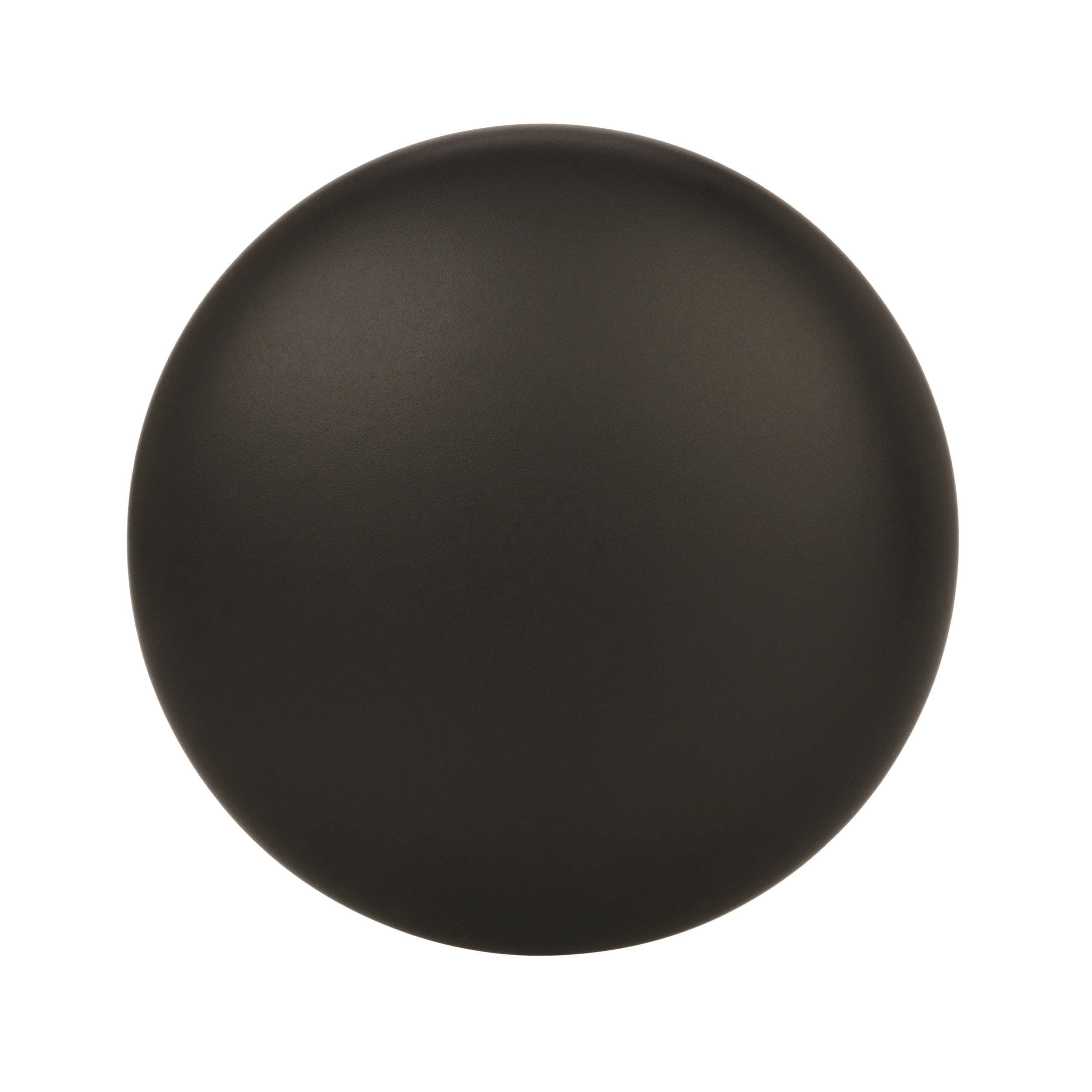 Matte Black Round Cabinet Knob with Mounting Hardware