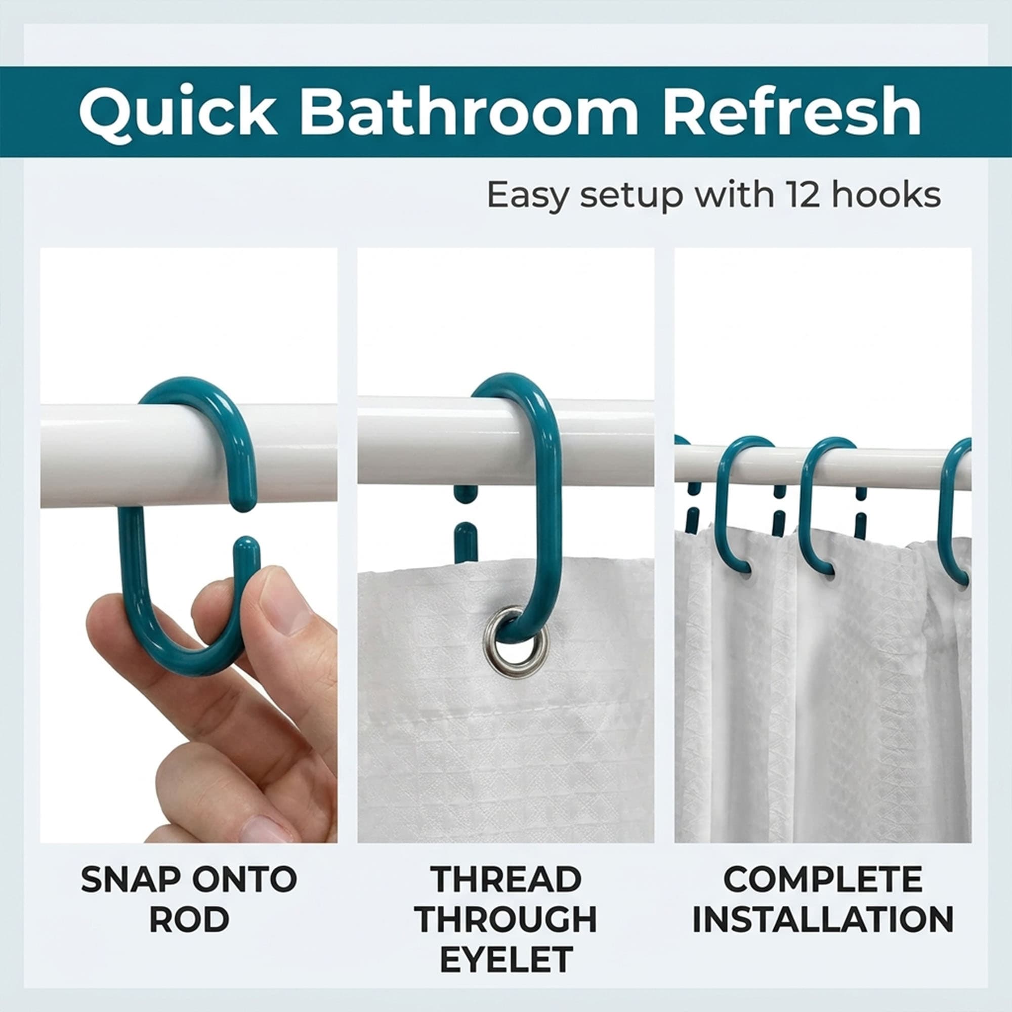 EVIDECO FRENCH HOME GOODS 2200119 Shower-Rings-Hooks - View #8