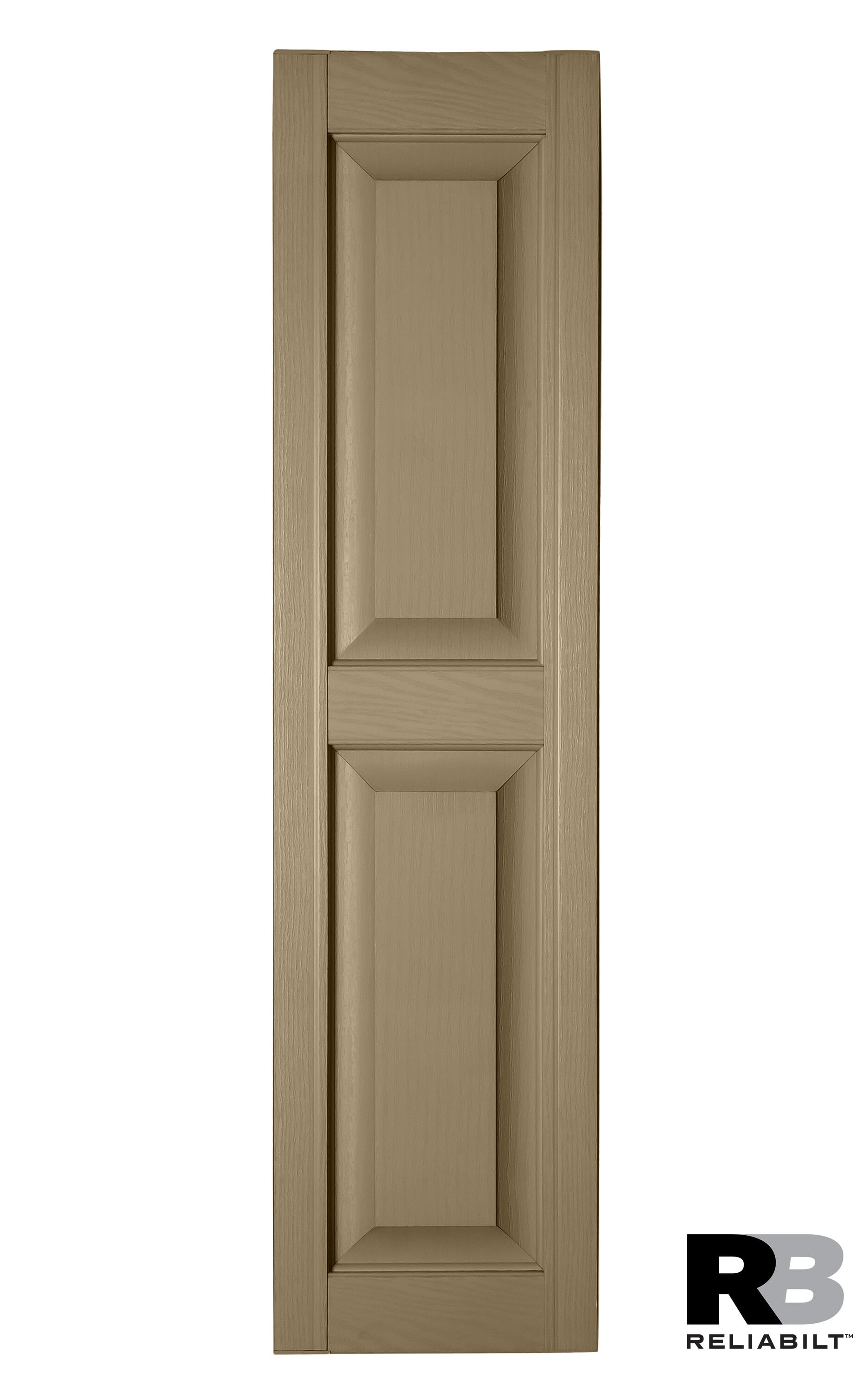 RELIABILT RP1233200 12-in W x 33-in H Potters Clay Raised panel Polypropylene Exterior Shutters ( 2 -Pack )