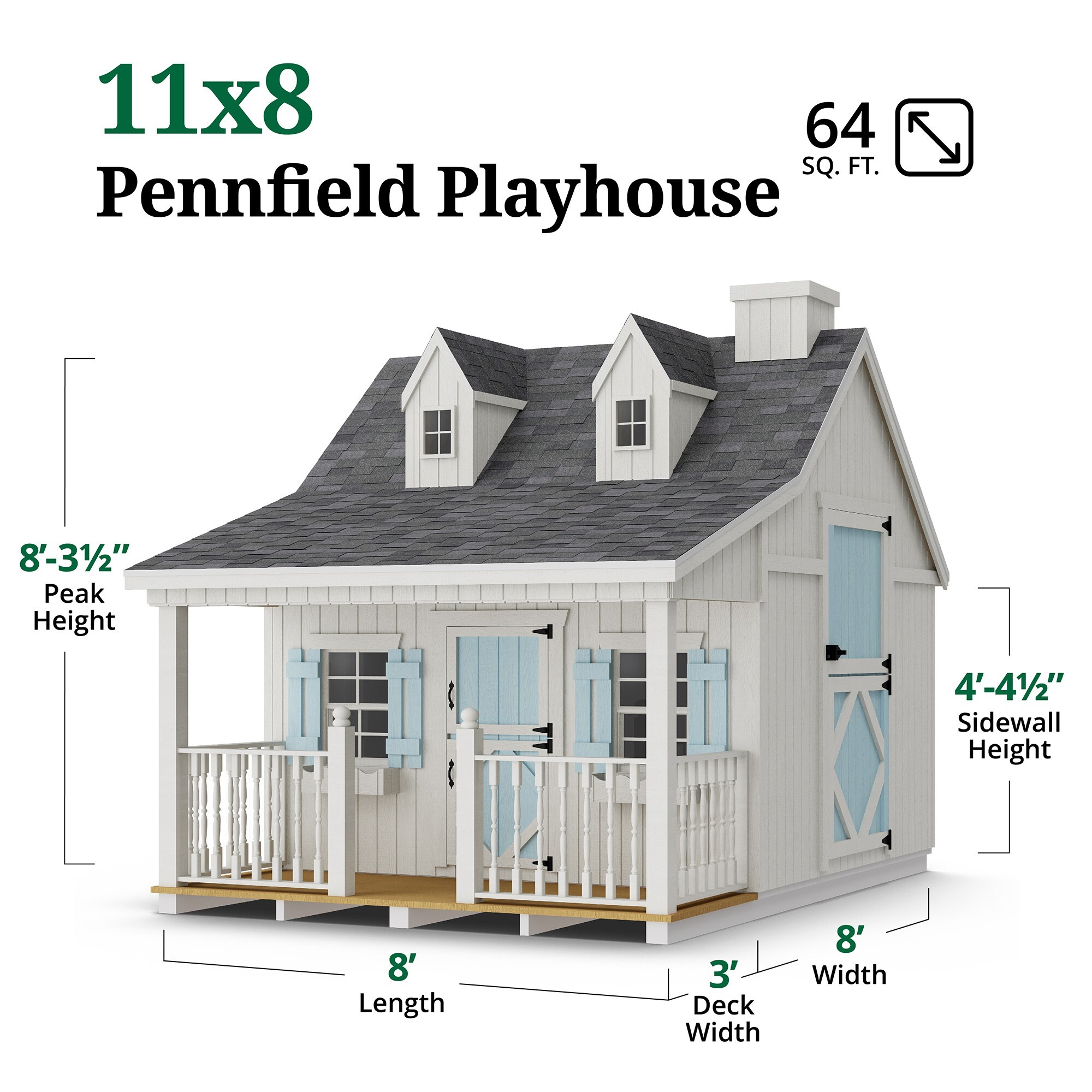 Little Cottage Co 11X8 PC-PNK-LFT playhouses - View #3