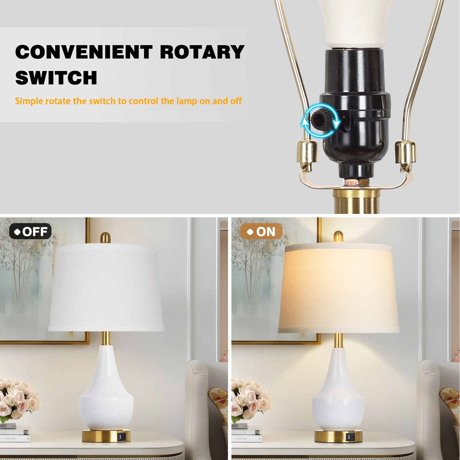 UrFurnishings TD-759 Table-Lamps - View #5