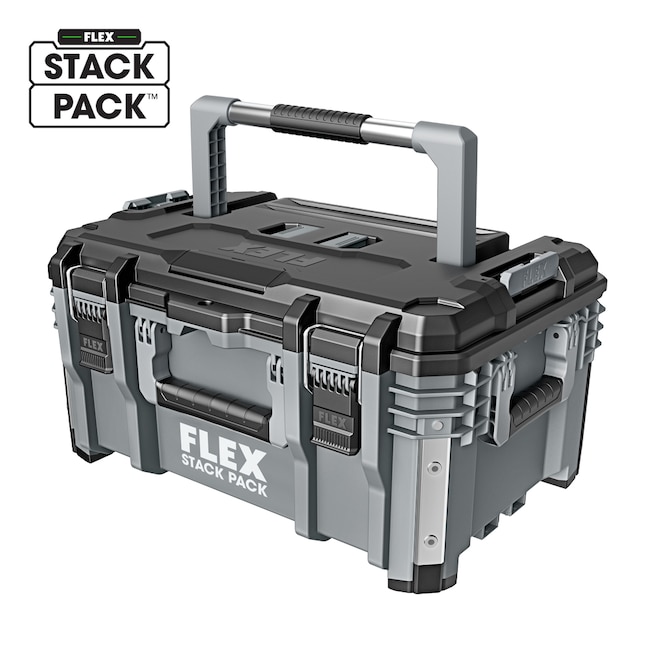 FLEX STACK PACK Medium Tool Box 22-in Gray Metal Lockable Tool Box