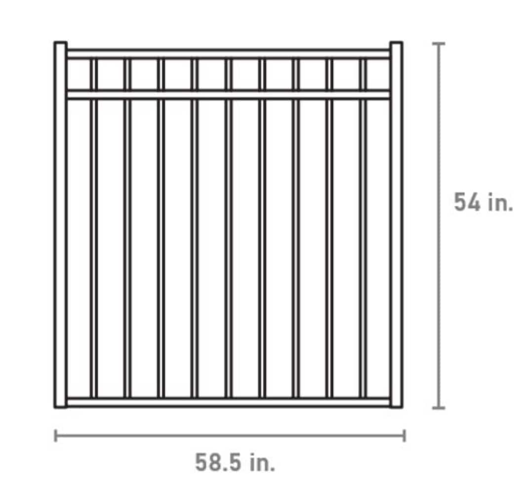 Fortress Building Products Versai 5-ft H x 5-ft W Gloss Black Powder ...