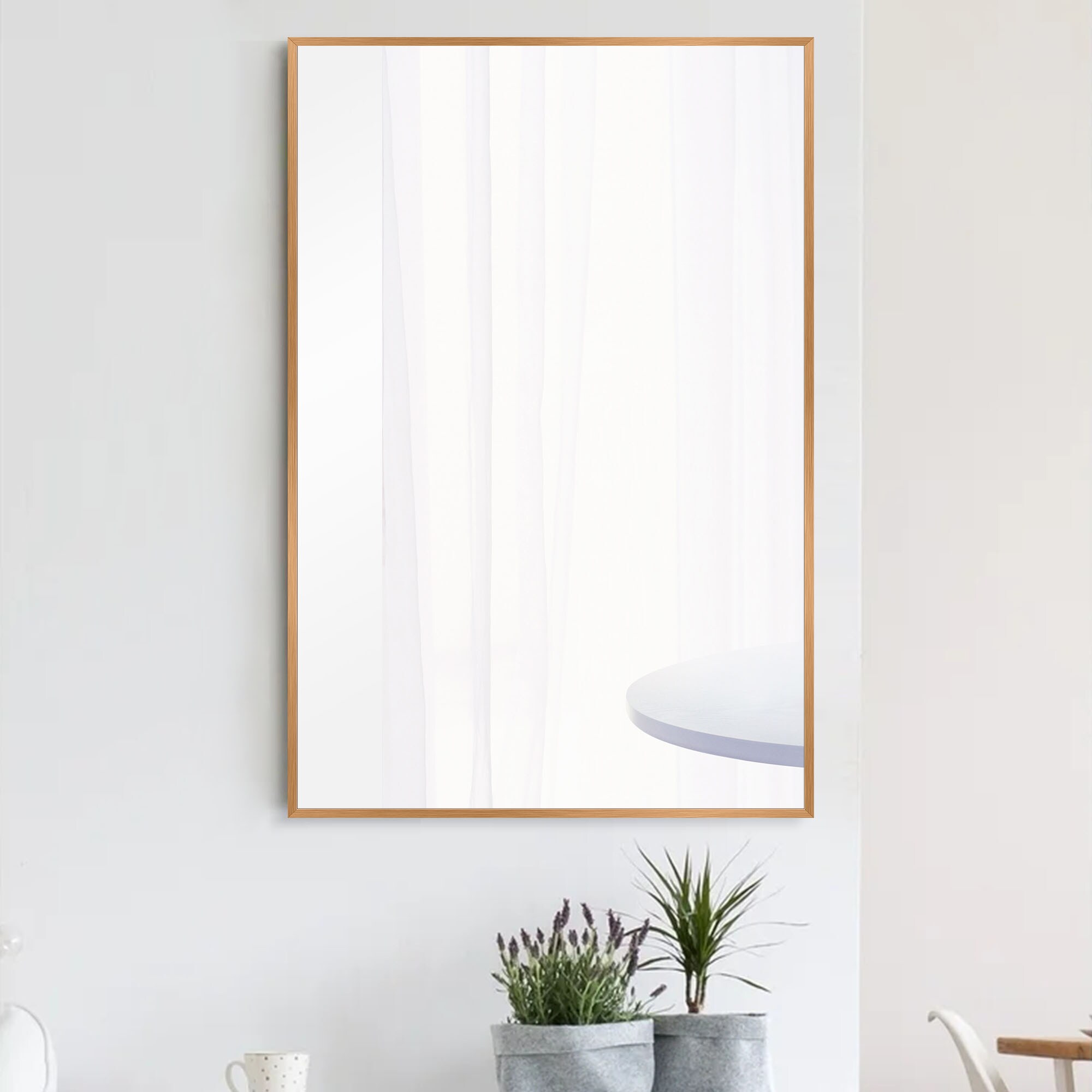 NeuType 35.83-in W x 24.02-in H Gold Framed Wall Mirror