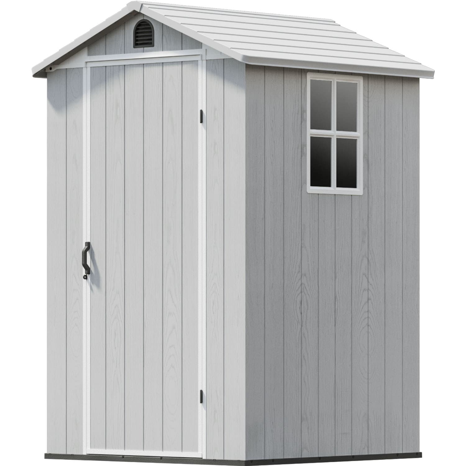 Patiowell WES-0421A-4WT 4-ft x 4-ft FIt-it White Gable Resin Storage Shed (Floor Included)
