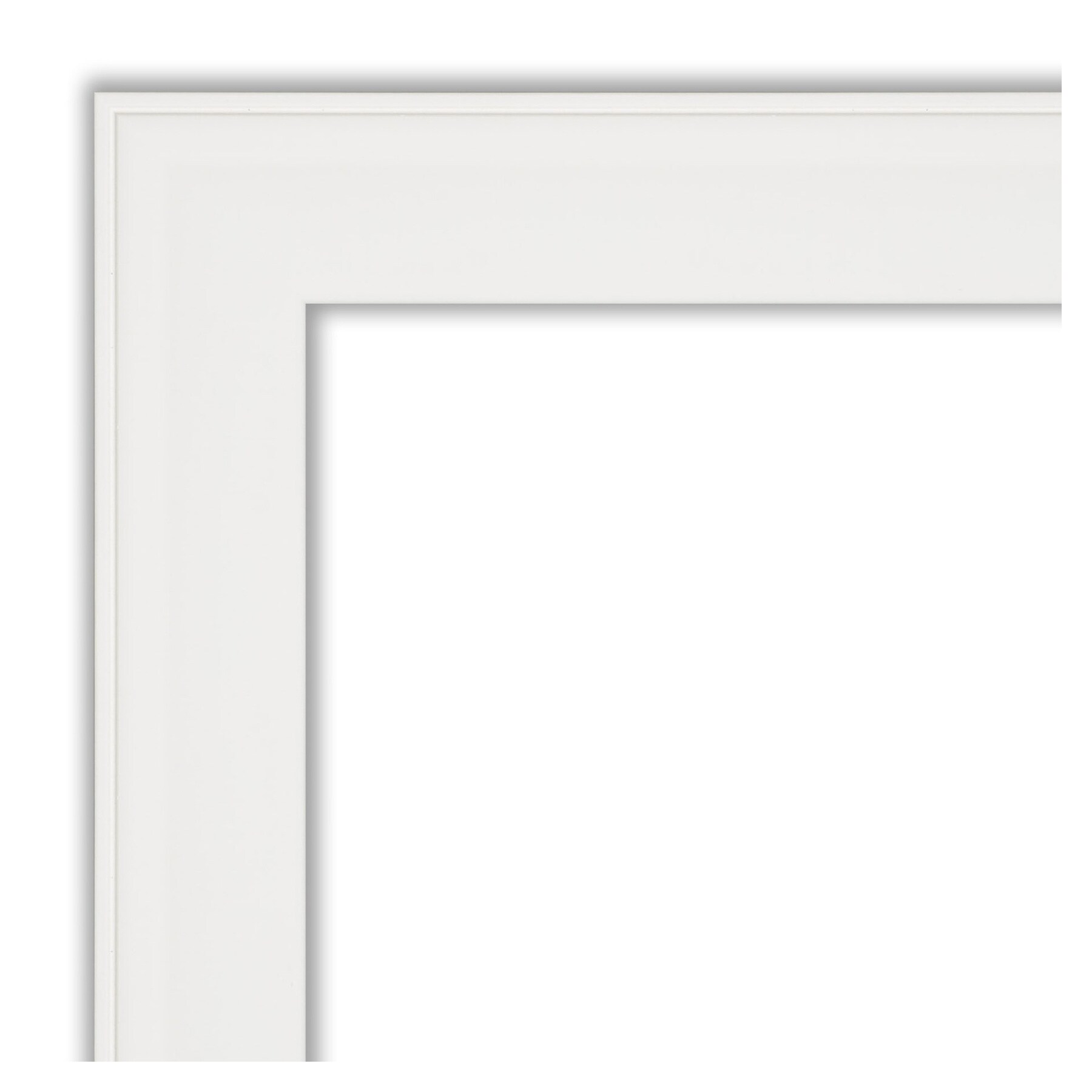 Amanti Art Vanity White 31.38-in W x 25.38-in H Matte White Framed Wall ...