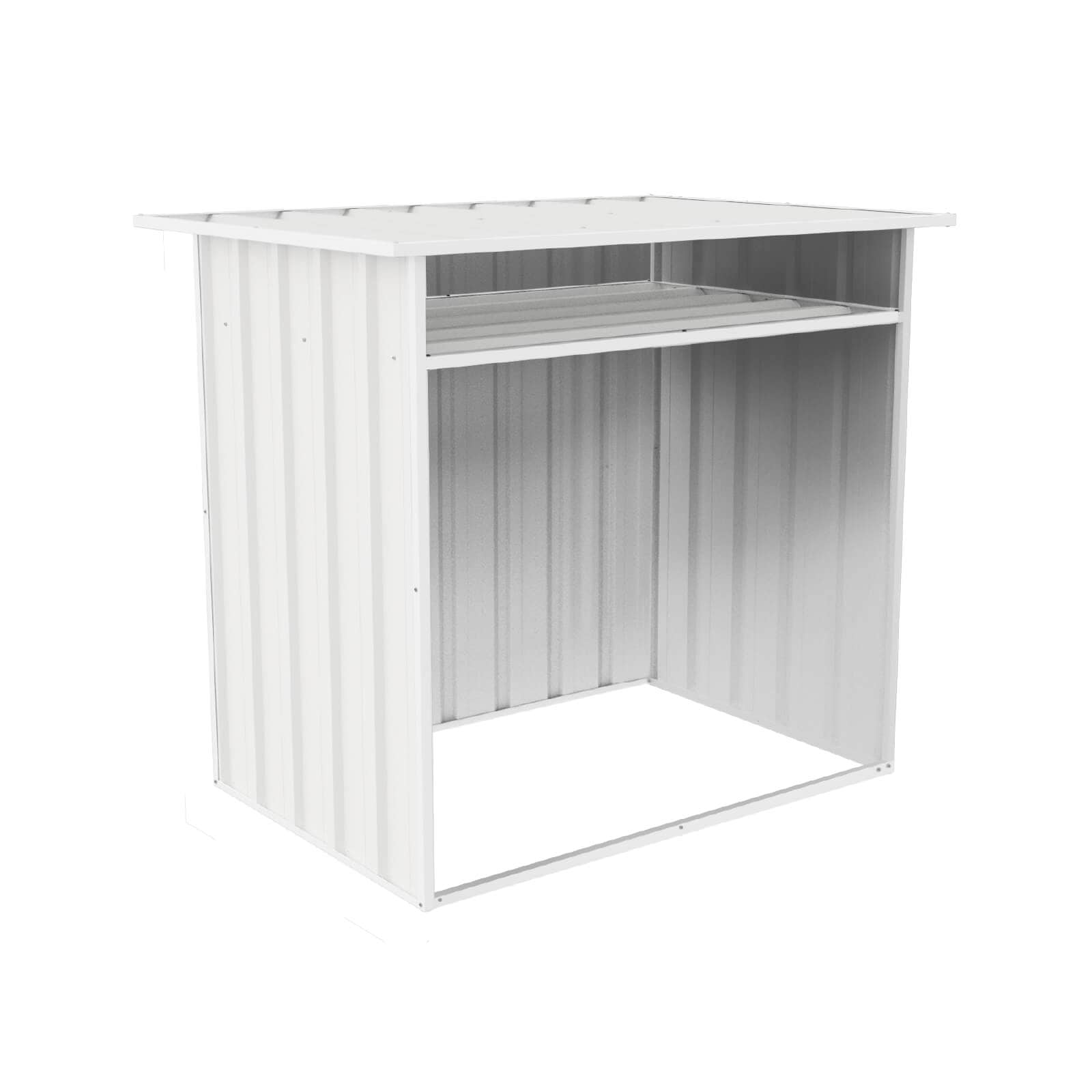 ABSCO AB1086 45.28-in x 30.71-in x 42.52-in Steel Covered firewood rack