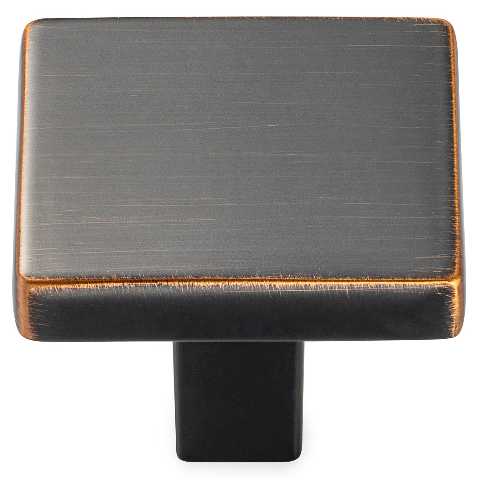 SenQWFa  10 Pack Oil Rubbed Bronze Square Cabinet Knobs Single Hole Cabinet Pulls for Kitchen Bathroom Bedroom Dresser Cupboard