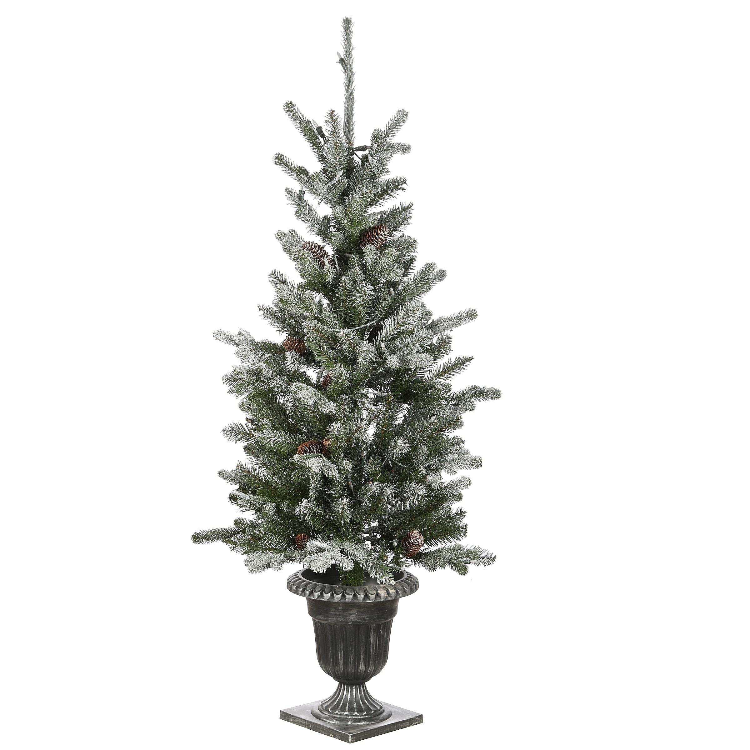 National Tree Company Snowy Morgan Spruce 4 Ft Spruce Pre Lit