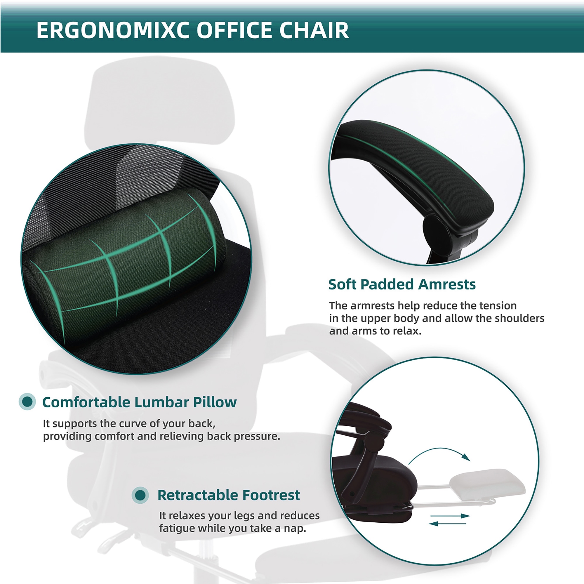 GZMR HM-2853-WH Office-Chairs - View #6