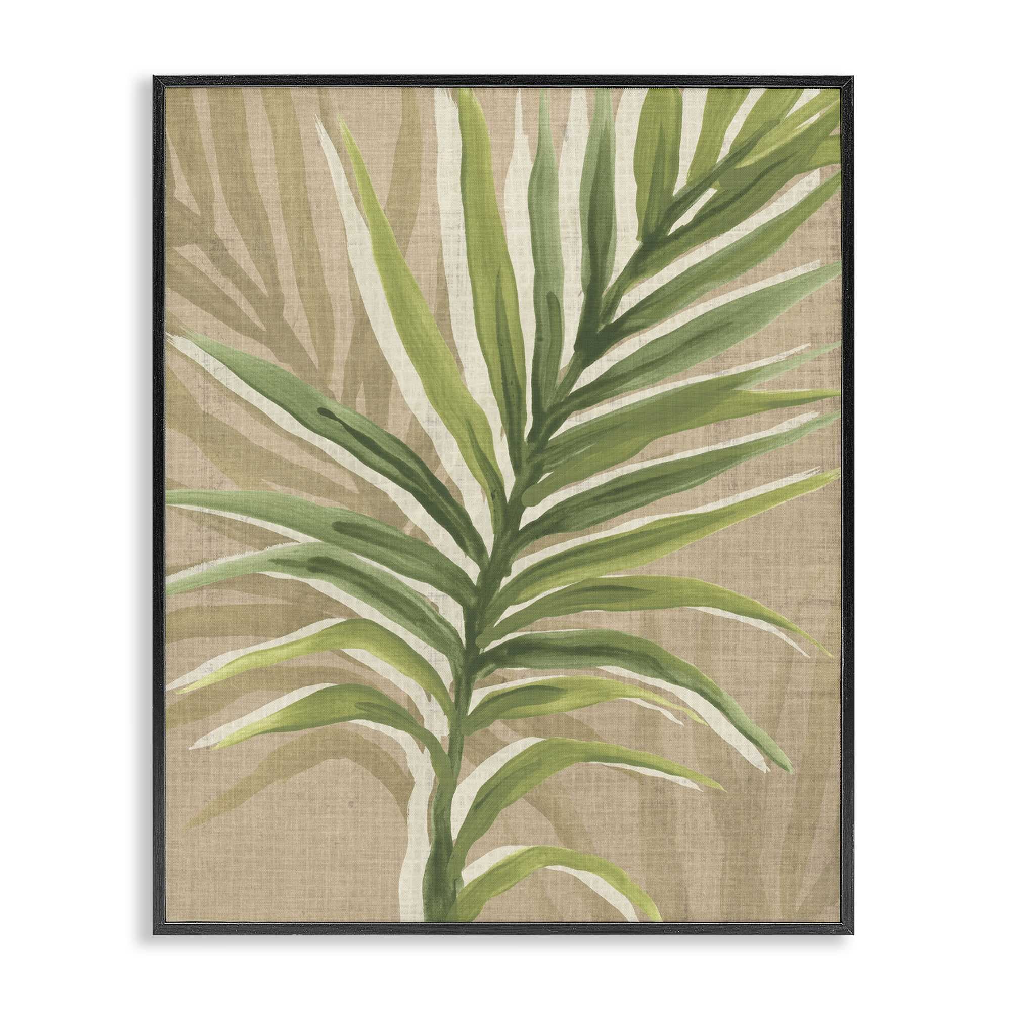 Stupell Industries BS-396-FR-11X14 Rustic Palm Plant Black Framed Giclee Art By June Erica Vess 11 x 14