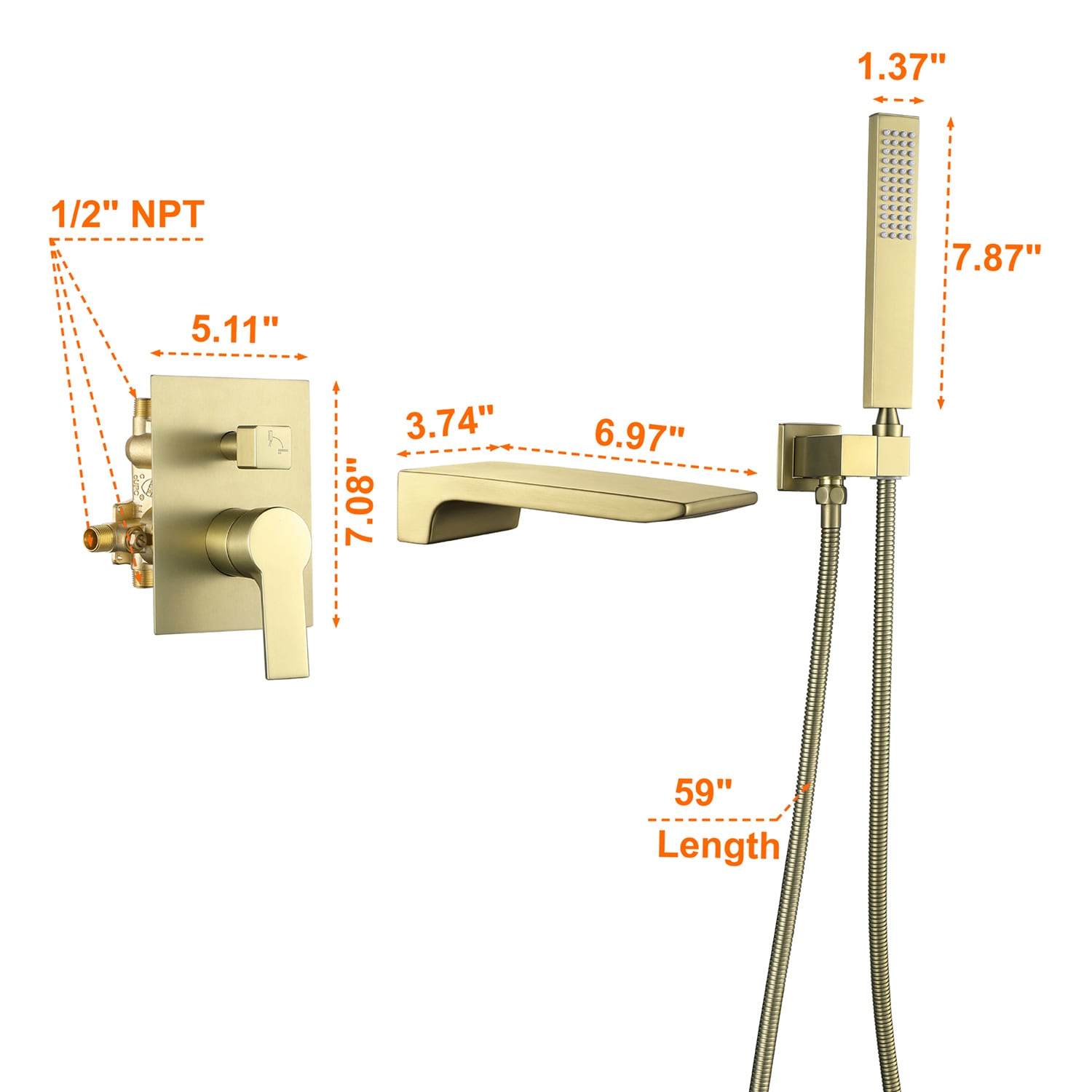 Cobbe LSSSSFJ0200G Roman-Tub-Faucets - View #11