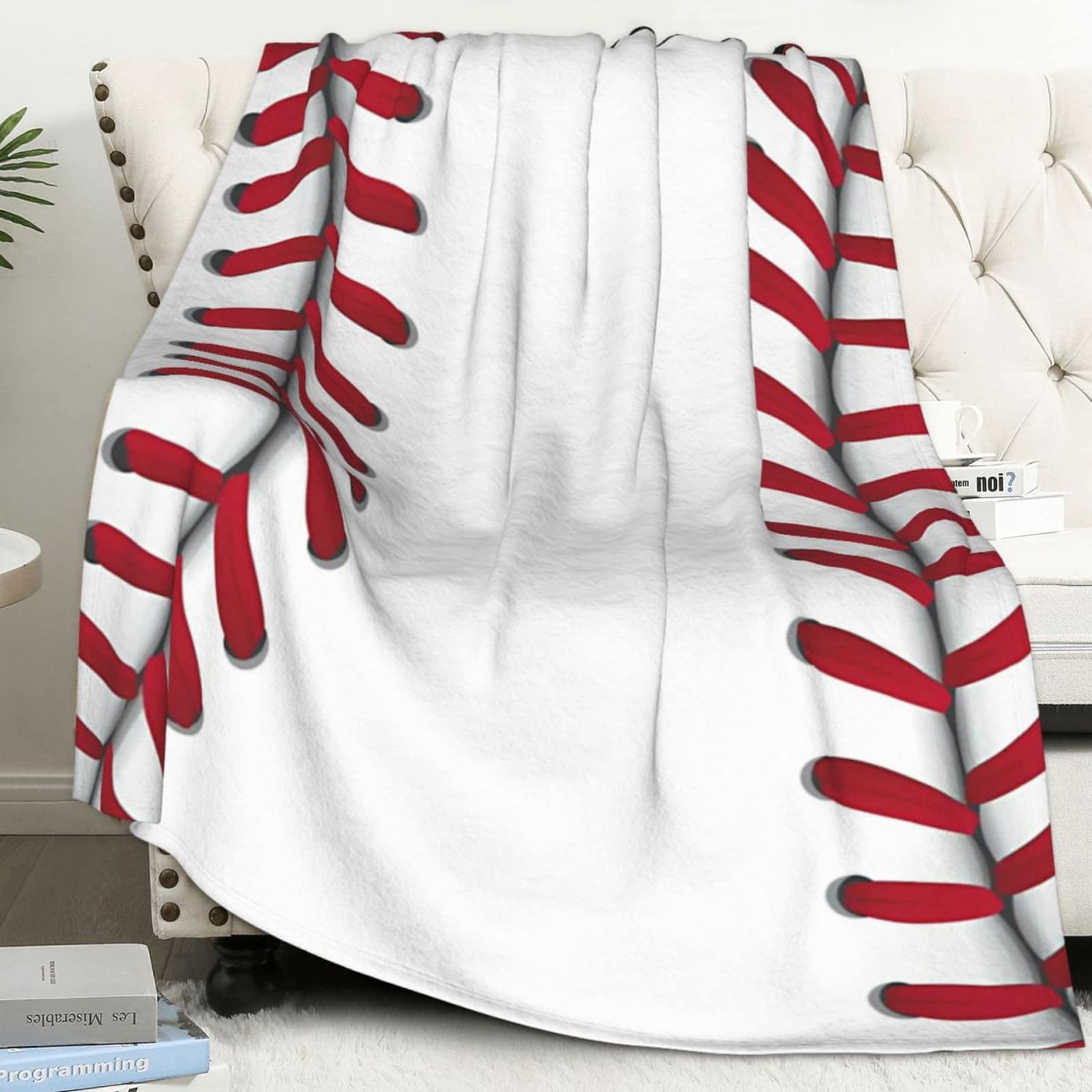 LAIFUCAM  Baseball Blanket Soft Fleece Throw Blanket for Boys Girls Team Coach Gifts 40x50 Baseball Design durable home and garden accessory