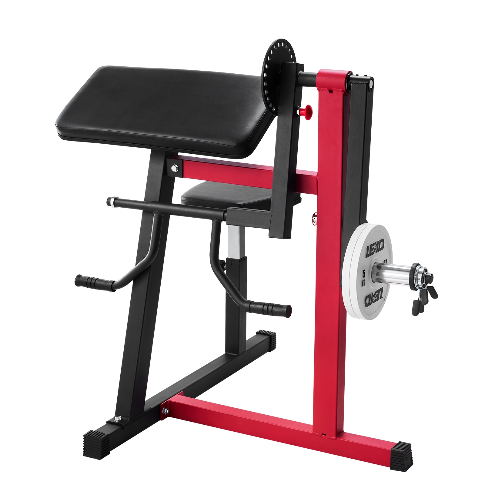 VEVOR Preacher Curl Machine 2 in 1 Bicep Curl Machine and Triceps Extension Machine Seated Arm Isolated Bicep Station Strength Training Workout Weight Bench Exercise Equipment for Home Gym