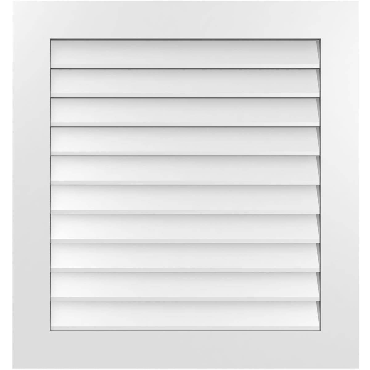 Ekena Millwork GVPVE32X3401SN 32-Inches x 34-Inches Off-white Rectangle PVC Gable Louver Vent