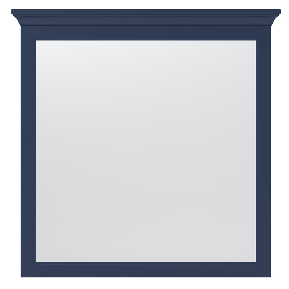 CRAFT + MAIN LSBM3232 Lawson 32-in x 32-in Framed Square Bathroom Vanity Mirror ( Aegean Blue )