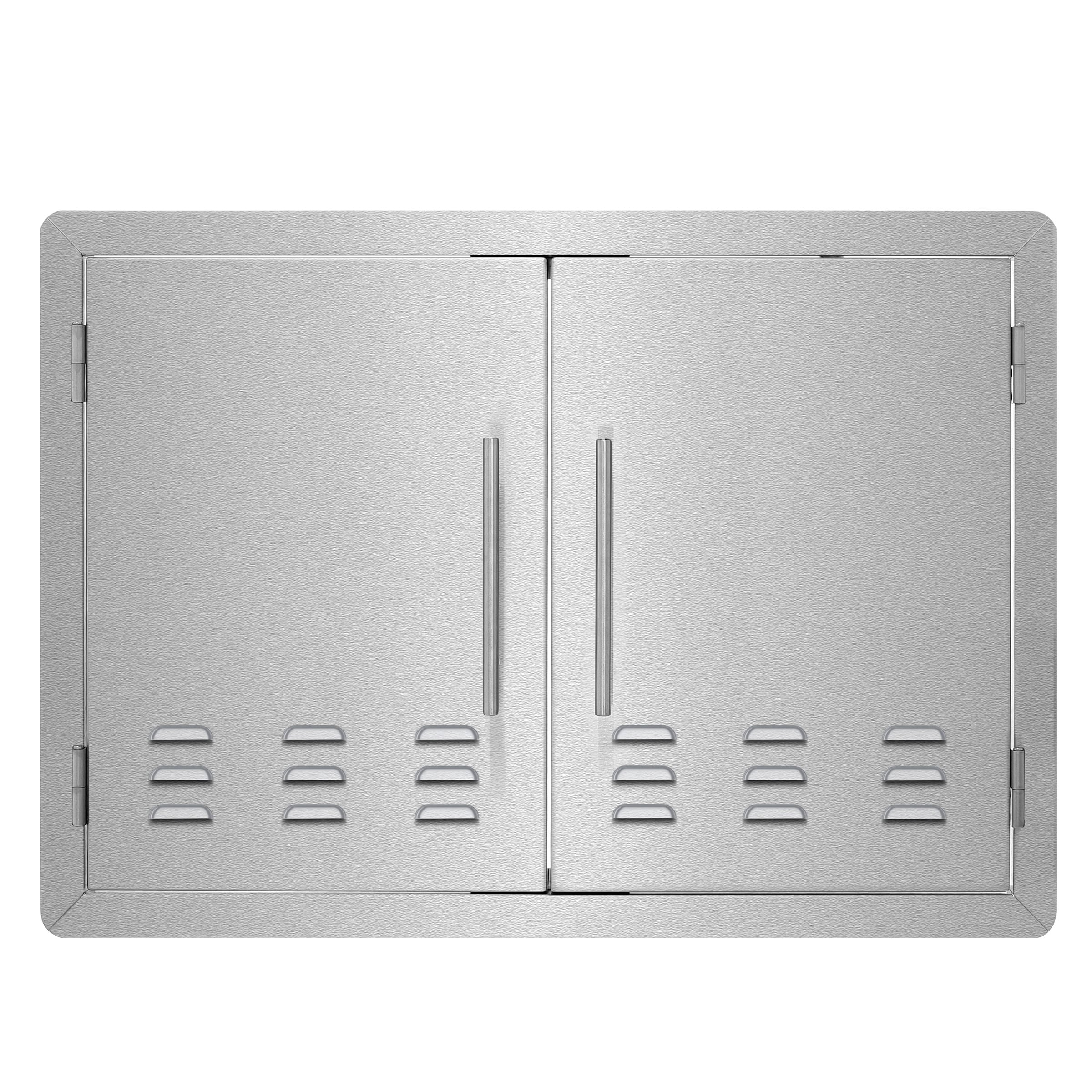 AdirHome 302-30-SF-V Single Face BBQ Grill Double Access Door Panel with Vent 30-in W x 21.1-in H x 1.97-in D Built-In Grill Cabinet Double doors