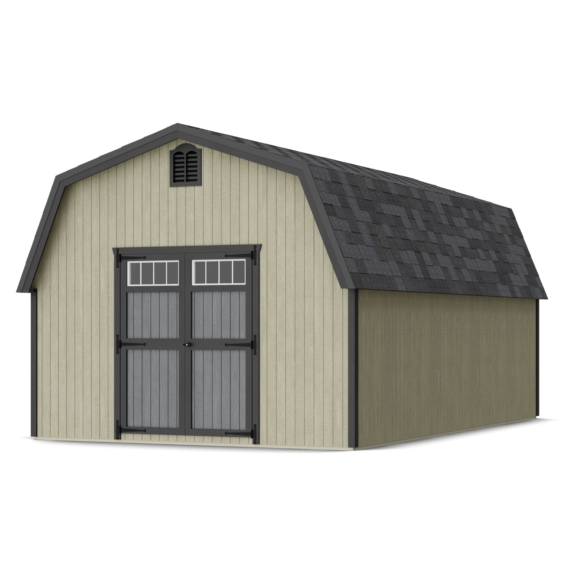 Little Cottage Co 12X20 GCGS-PC Colonial Greenfield 12-ft x 20-ft Gambrel Style Wood Outdoor Storage Shed with 2 Doors