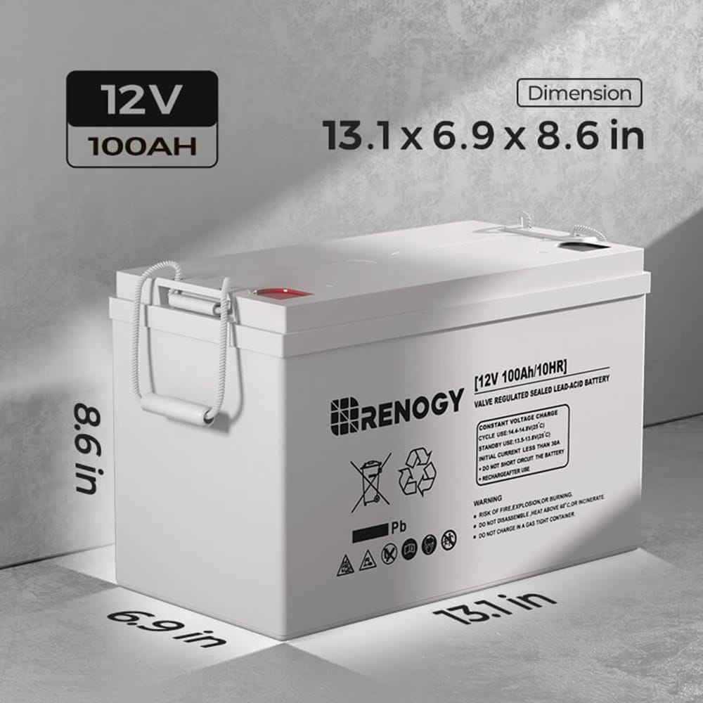 100ah agm deep on sale cycle battery