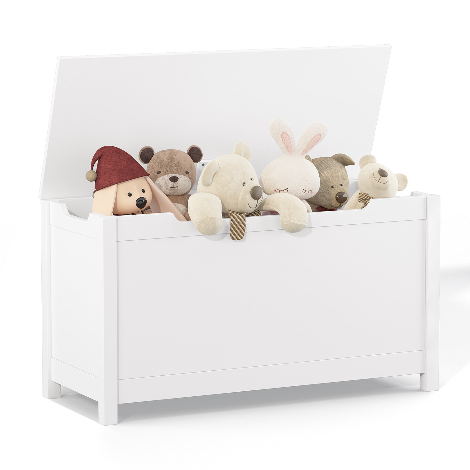 GZMR GZ-W8097FO White Rectangular Toy Box