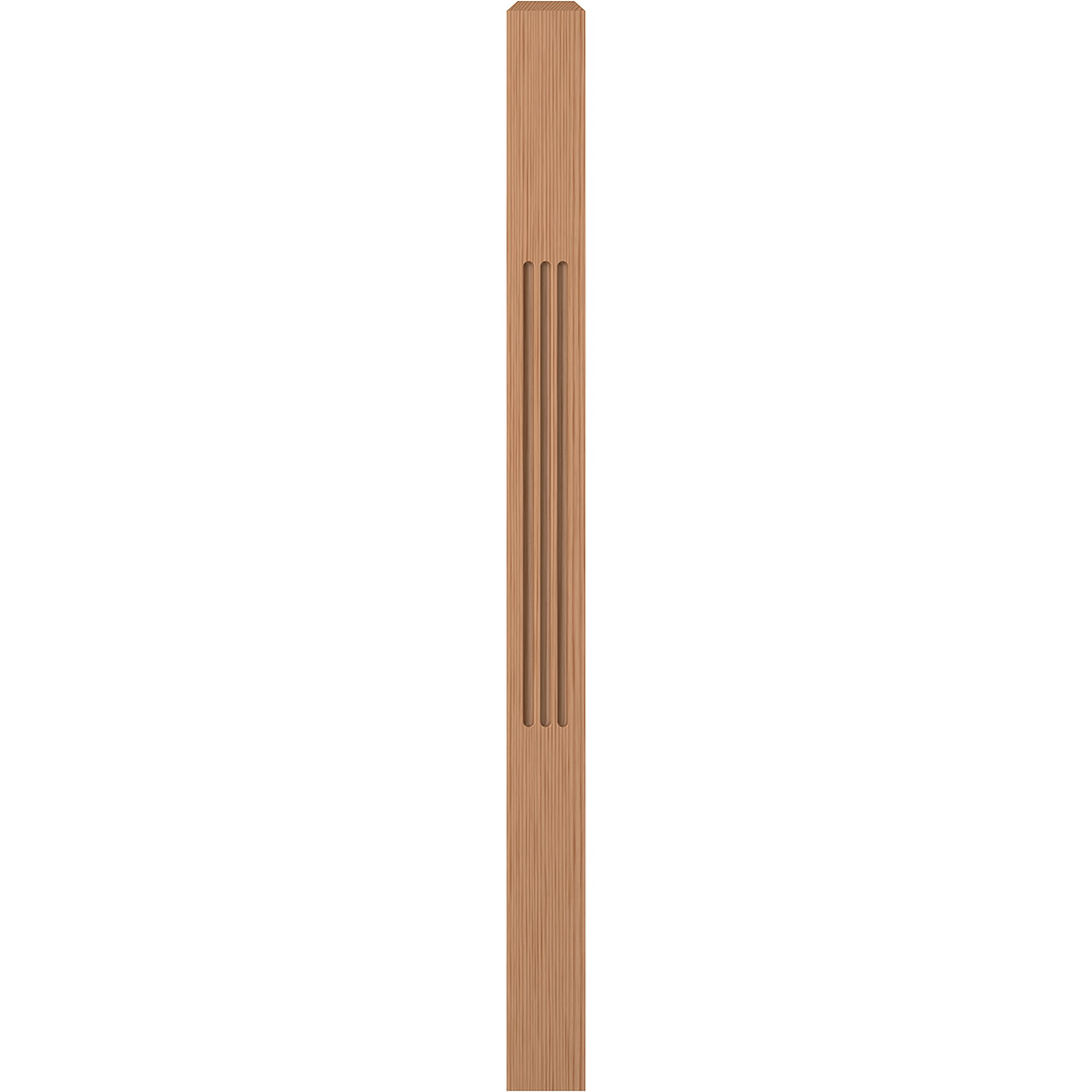 L.J. Smith Stair Systems LJF-4110-AL Crisp 3-in x 48-in Unfinished Alder Starting Stair Newel Post