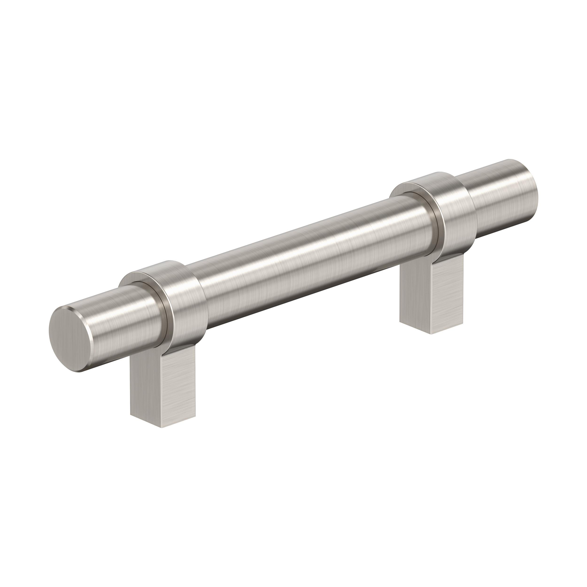 Amerock 25VMP37160G10 Central 3-in , 76mm Center to Center Satin Nickel Cylindrical Bar 25 -Pack