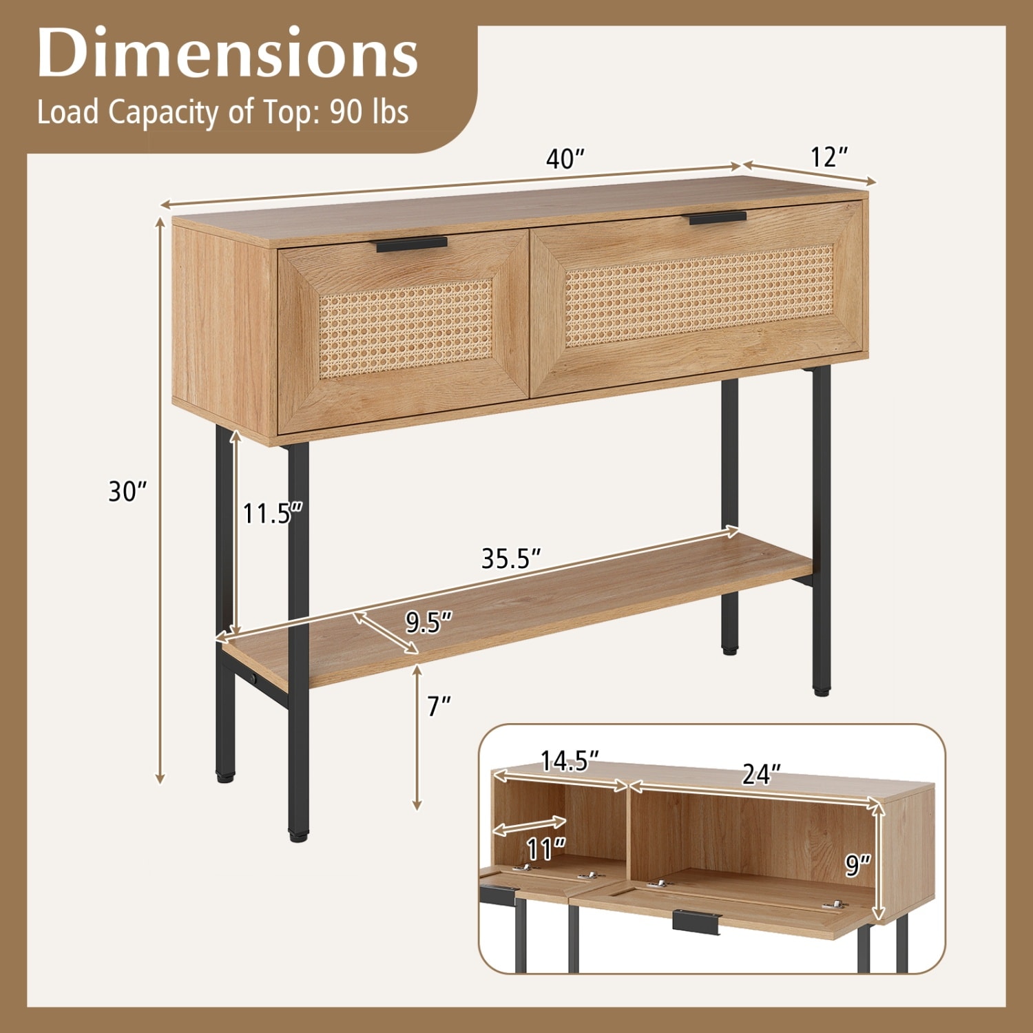 Slickblue D-CO-AN07211UH Console-Sofa-Tables - View #5