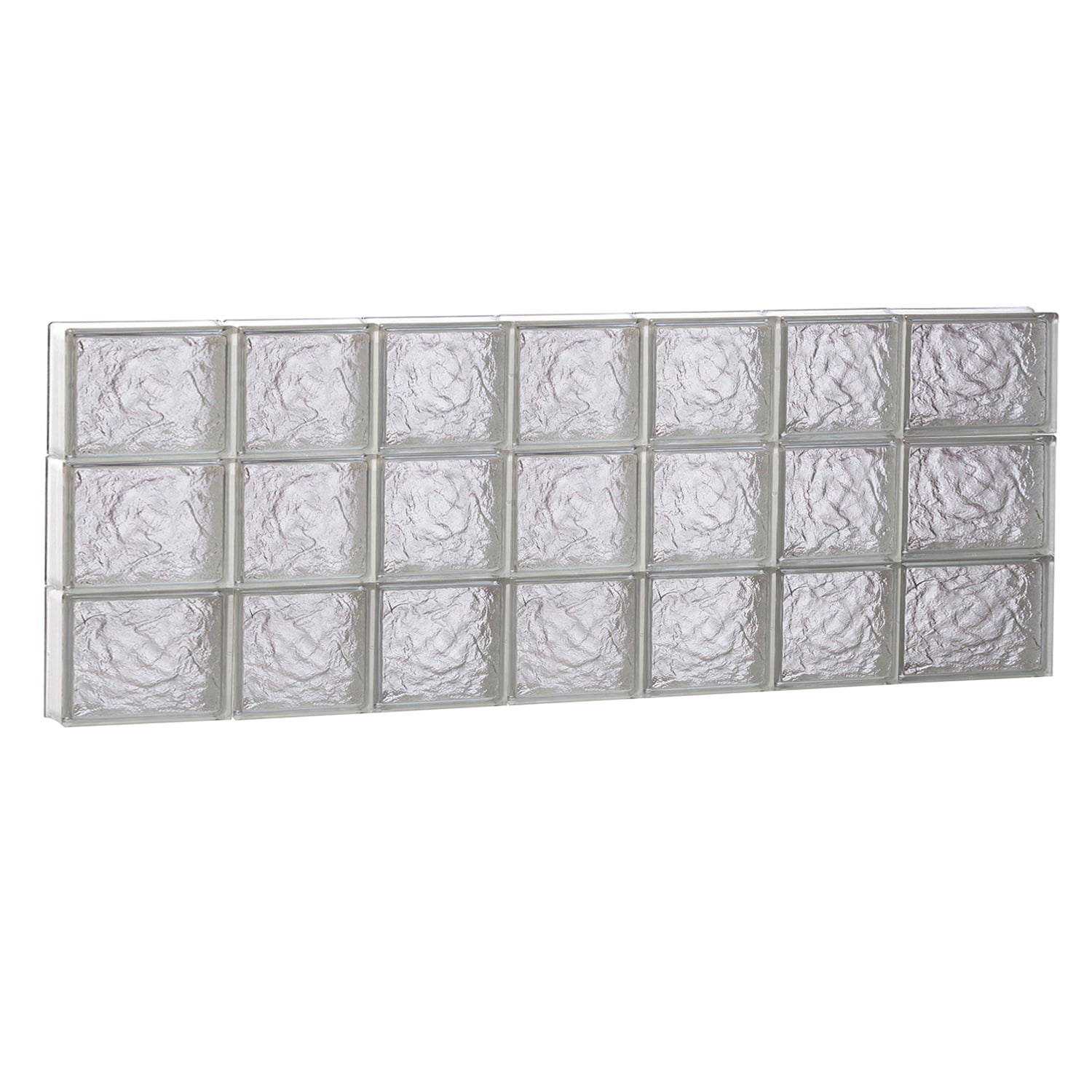 REDI2SET S4618IS Ice Glass 44-1/4-in x 17-1/4-in Frameless Replacement Glass Block Window