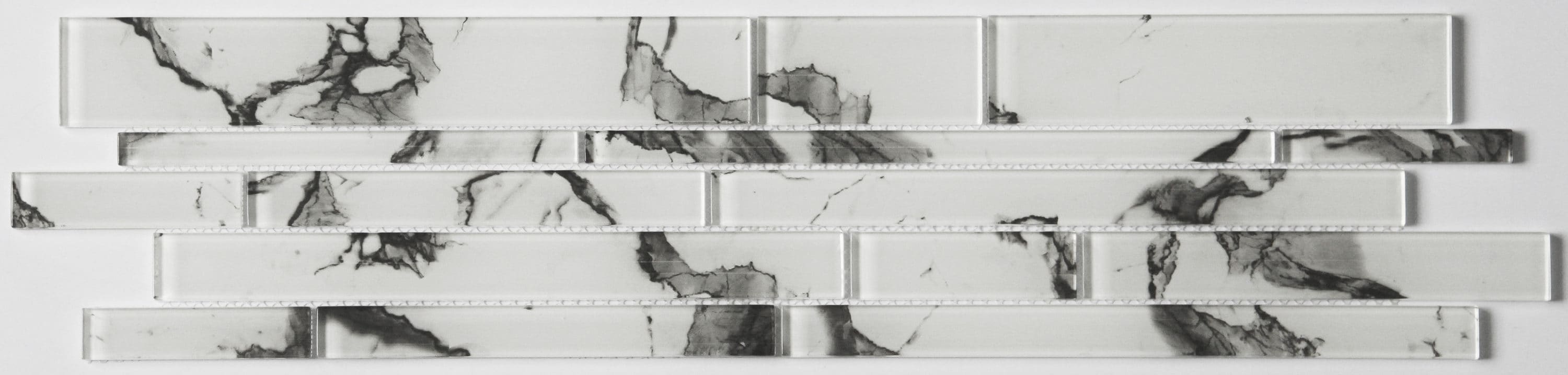 Emser U01SENSWH0624MOL Sensei White 6-in x 24-in Glass Border Tile (0.966-sq. ft/ Individual Tile)