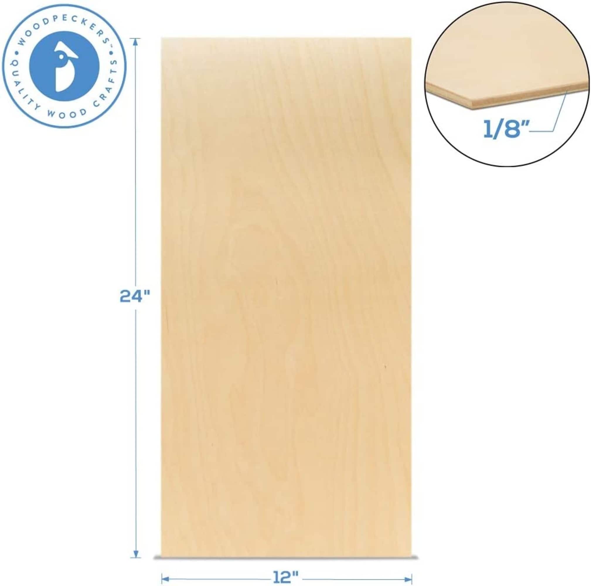 Woodpeckers Crafts Baltic Birch Plywood, 3 Mm 1/8 X 12 X 24 In. Craft Wood,  Box Of 12 B/Bb in the Craft Supplies department at