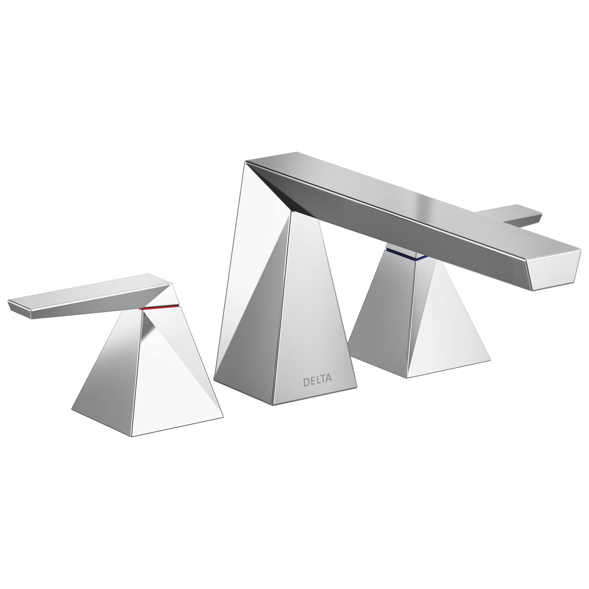 Delta T2743-PR Trillian Lumicoat Chrome 2-handle Deck-mount Roman Low-arc Bathtub Faucet