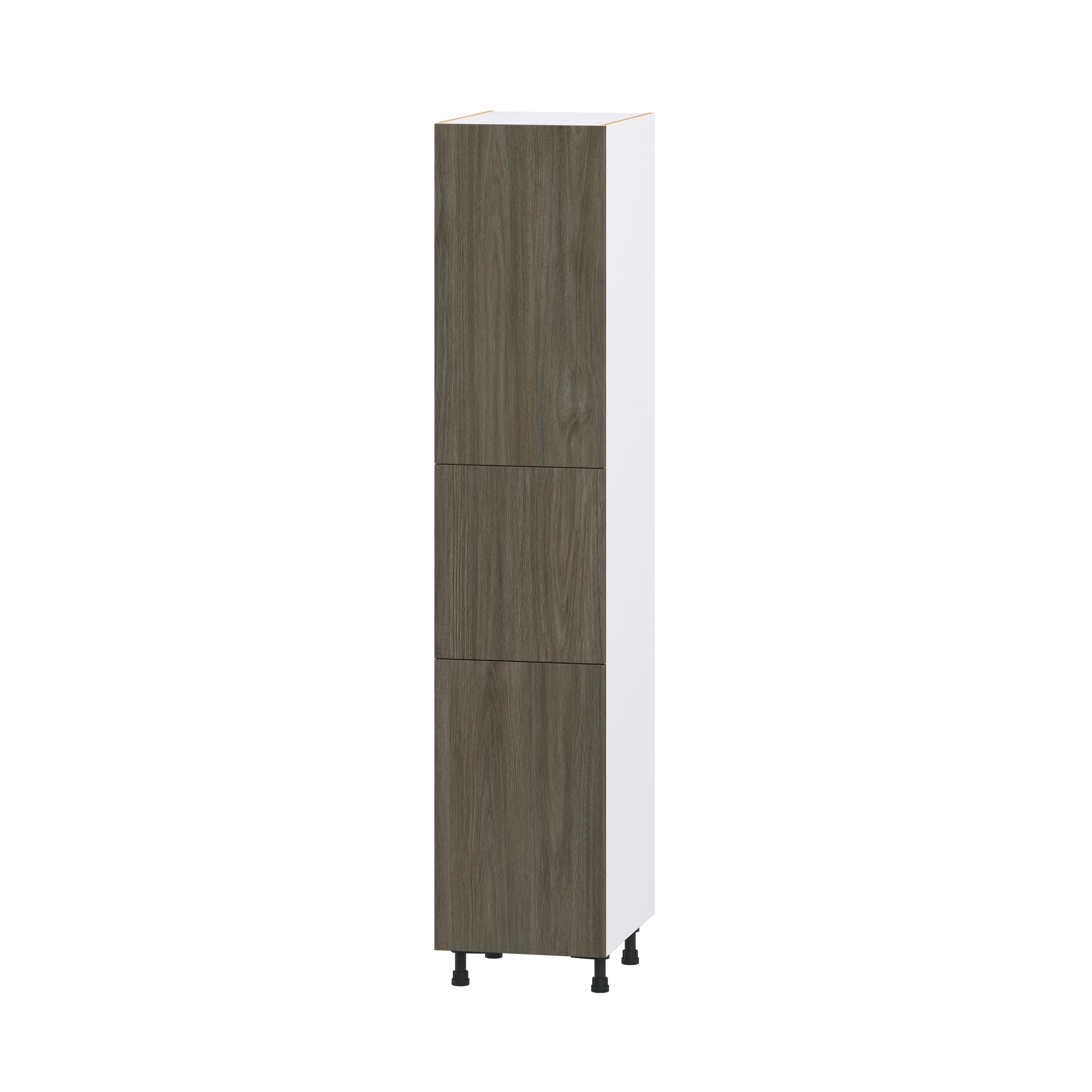 Hugo&Borg - Savane 18-in W x 89.5-in H x 24.5-in D Burnt Walnut Laminate Pantry Fully Assembled C...