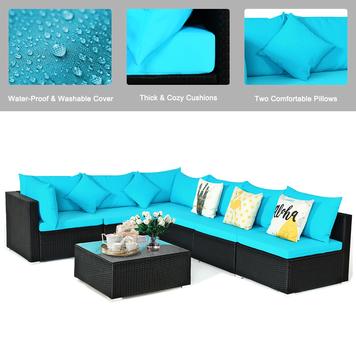 WELLFOR OUG66524BTU+ Patio-Conversation-Sets - View #3
