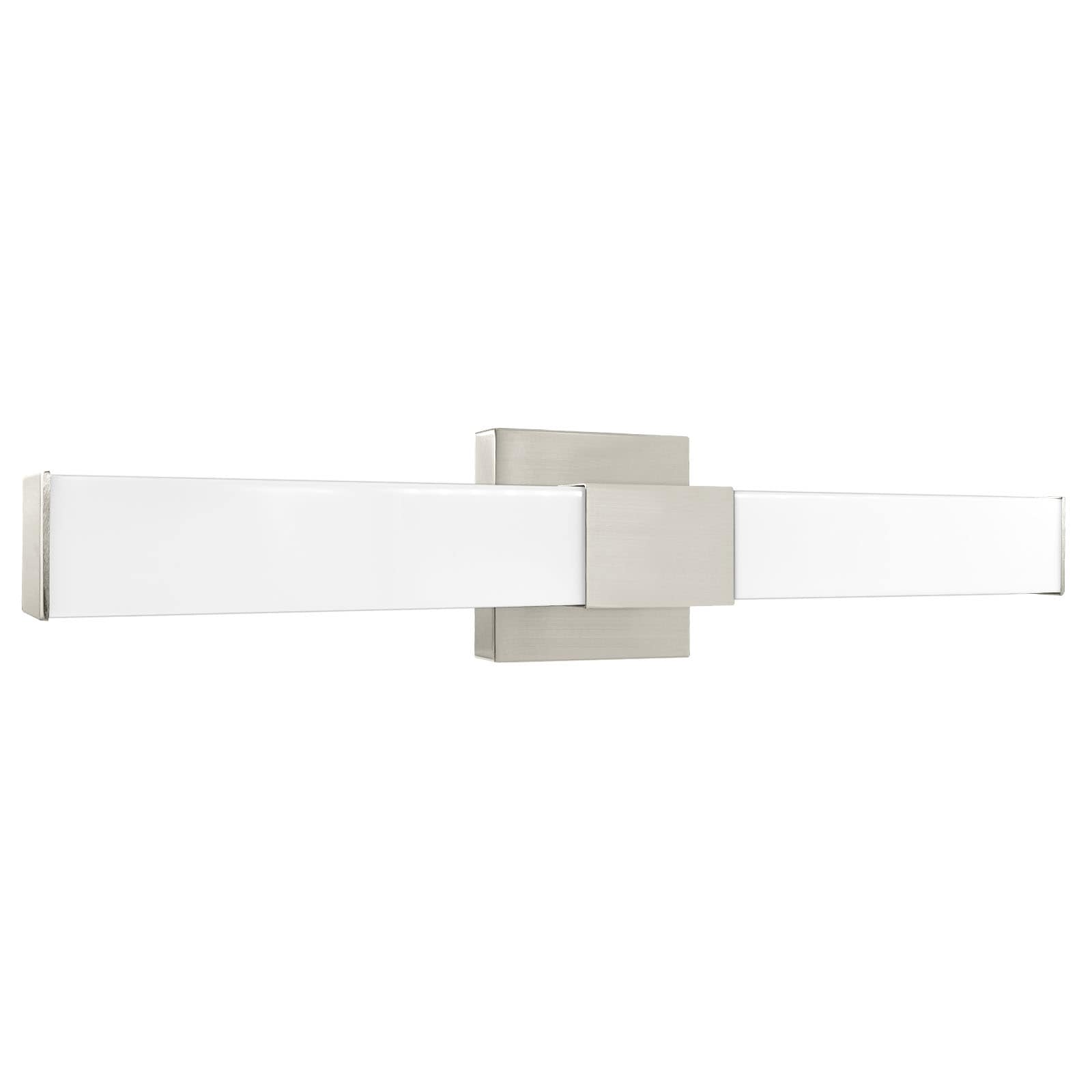 Luxrite Modern LED Vanity Light Bar 24-in 1 Light Brushed Nickel Integrated LED Modern/contemporary Bathroom Vanity light bar