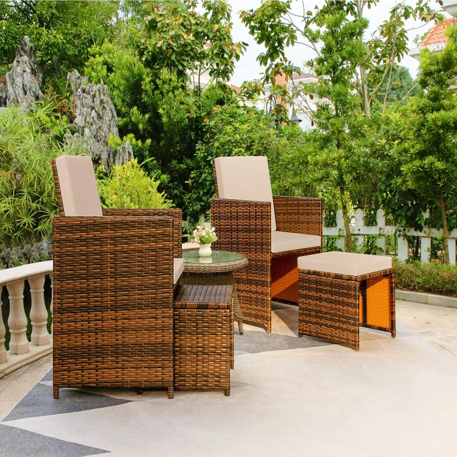 Vineego LS-LCRF2C2F-BG Patio-Conversation-Sets - View #2