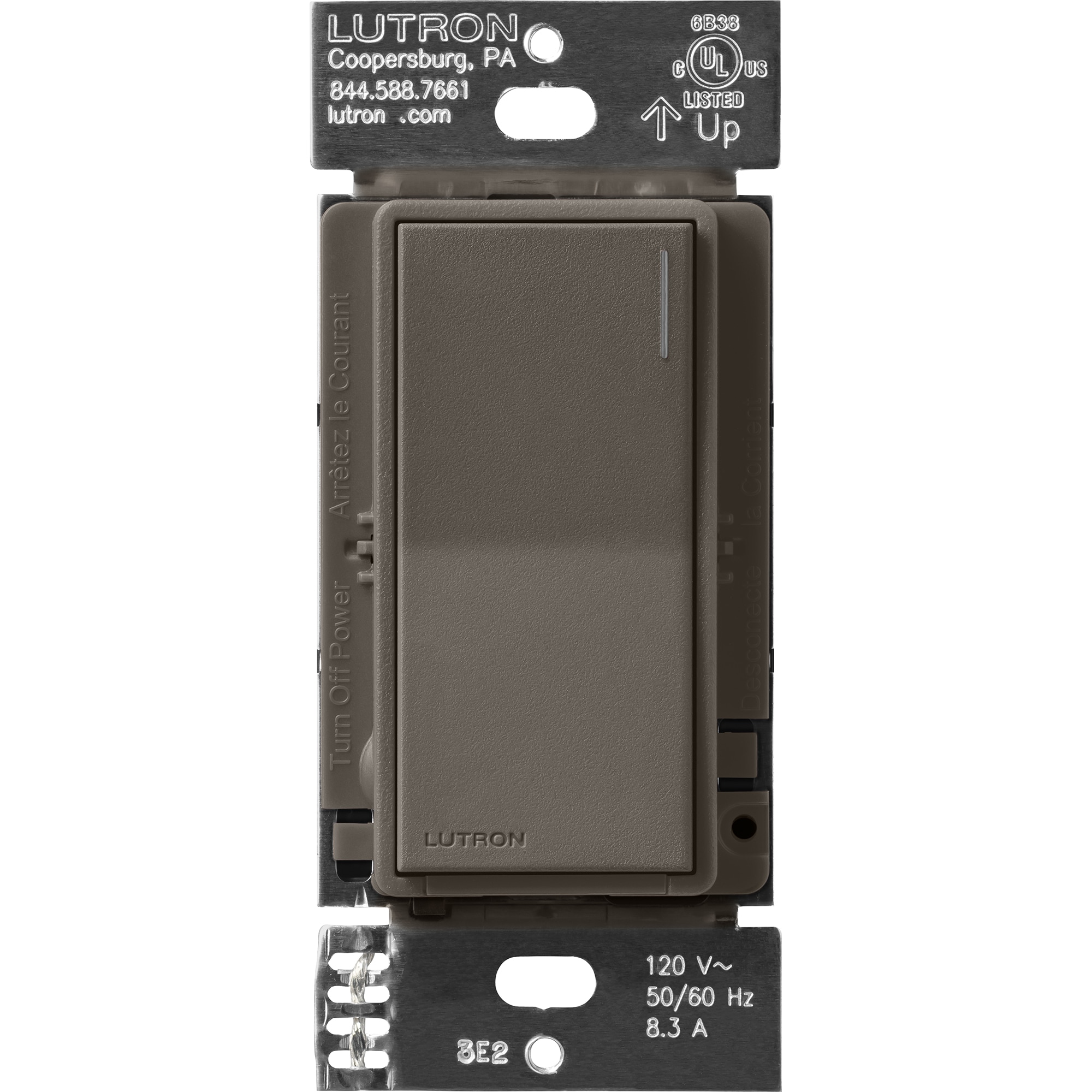 Lutron ST-RS-TF Sunnata 6-amp Multi-location Locator light Push button Companion Light Switch , Truffle