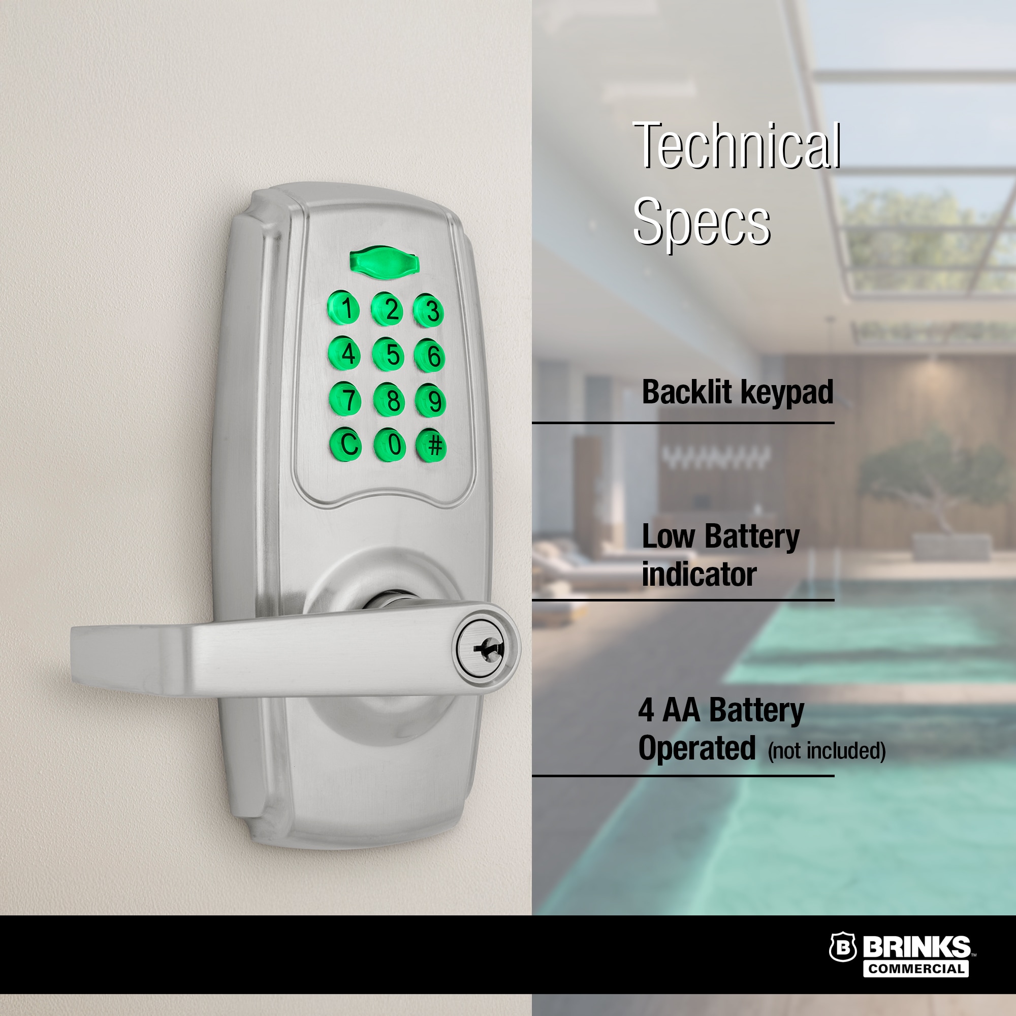 BRINKS COMMERCIAL BC40107 Electronic-Door-Locks - View #5