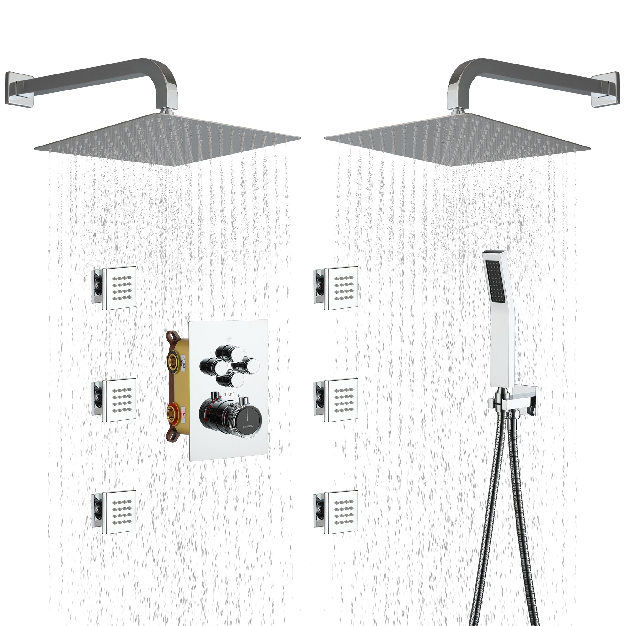 CASAINC CS6228-12CH Showerhead-Bar-Panels - View #4