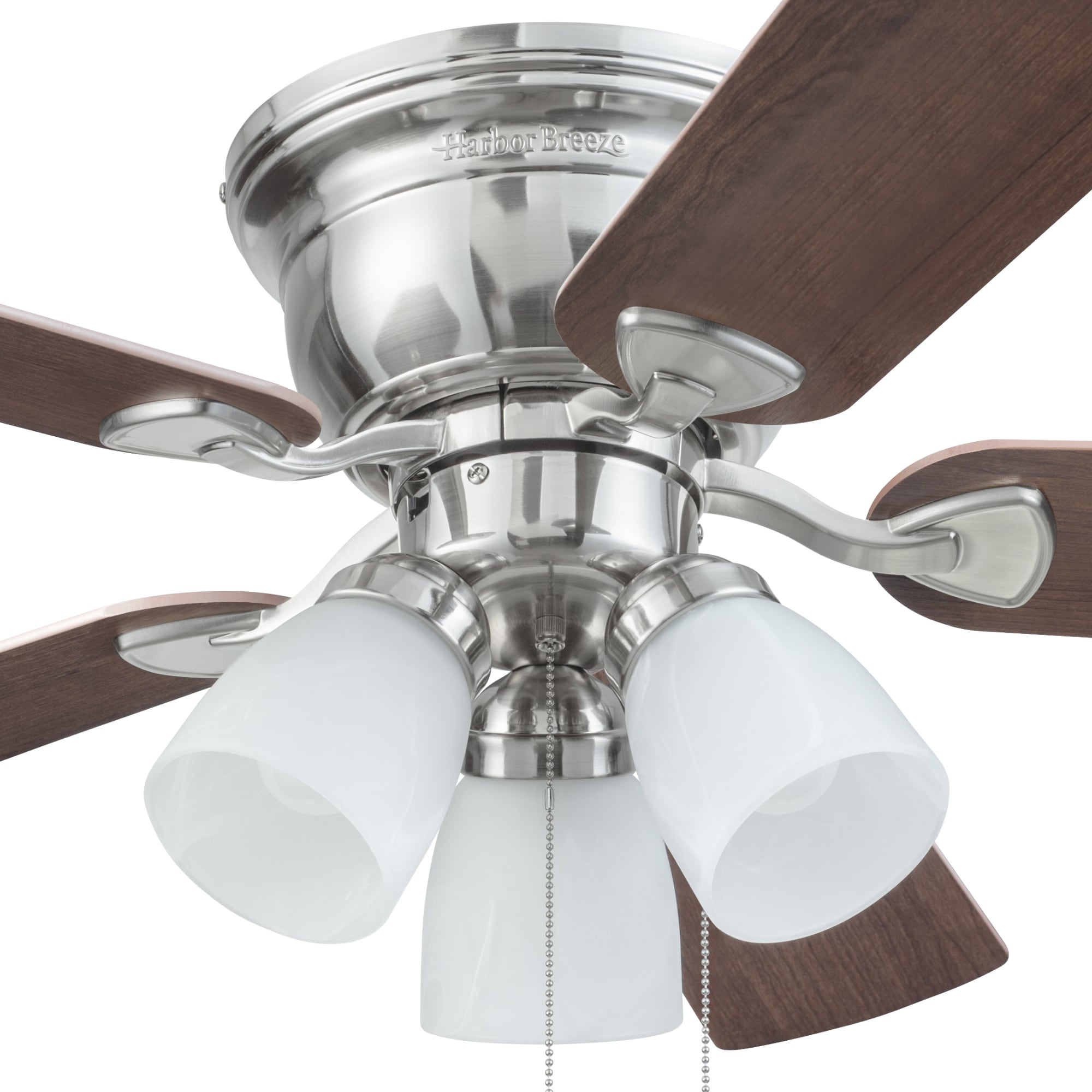 Harbor Breeze Centreville 42-in Brushed Nickel with Nutmeg