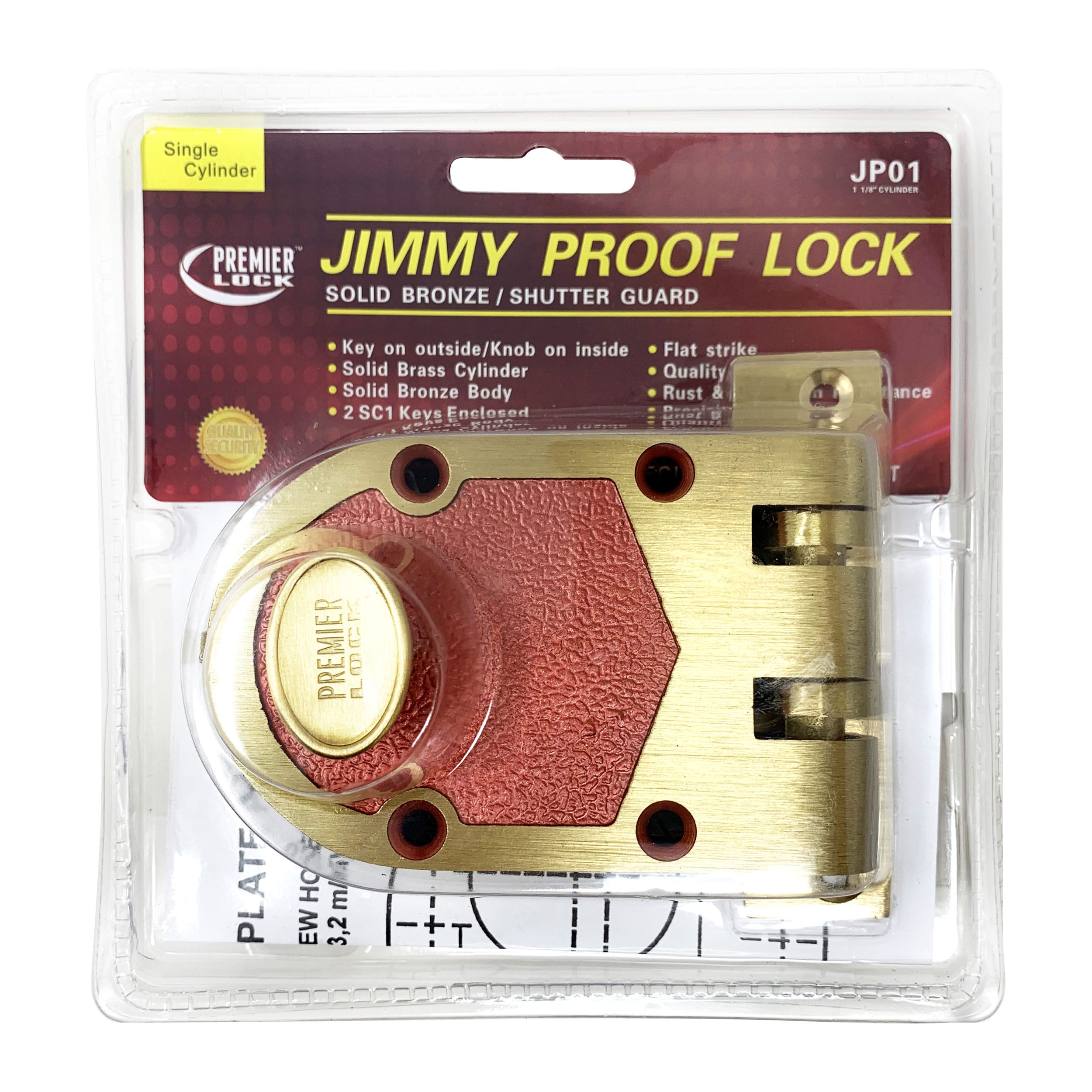 Premier Lock JP01 Door-Deadbolts - View #4