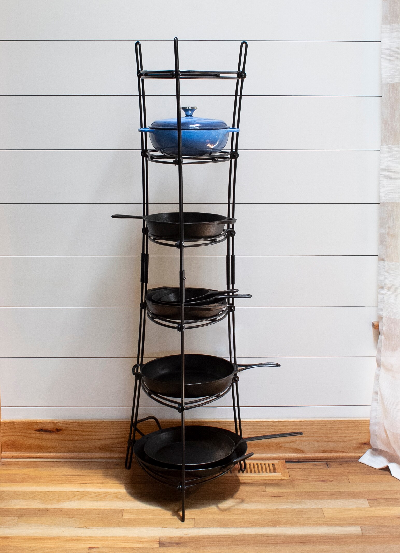 Lodge Cast Iron Traditional Black Metal Cookware Storage Tower in