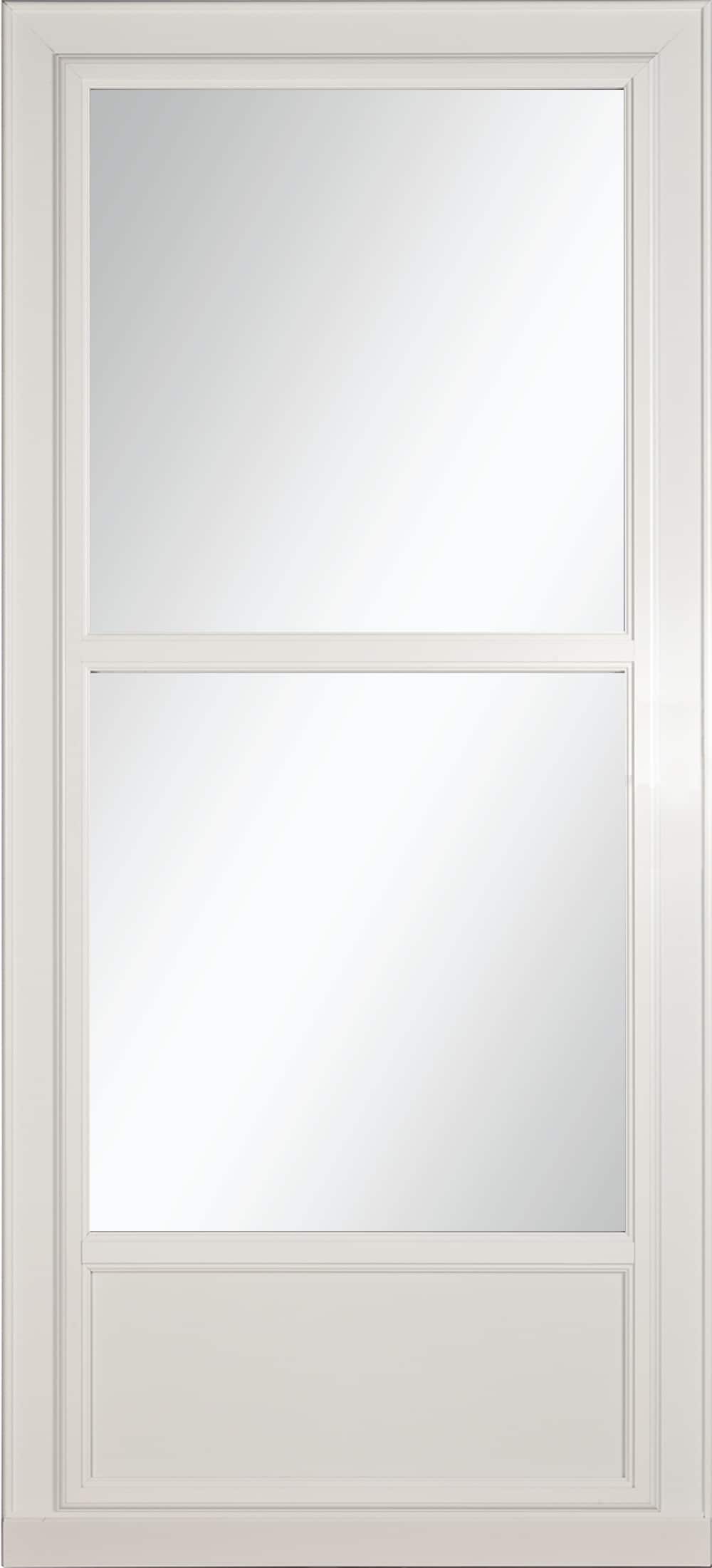 Tradewinds Selection 36-in x 81-in White Mid-view Retractable Screen Aluminum Storm Door | - LARSON 14606032