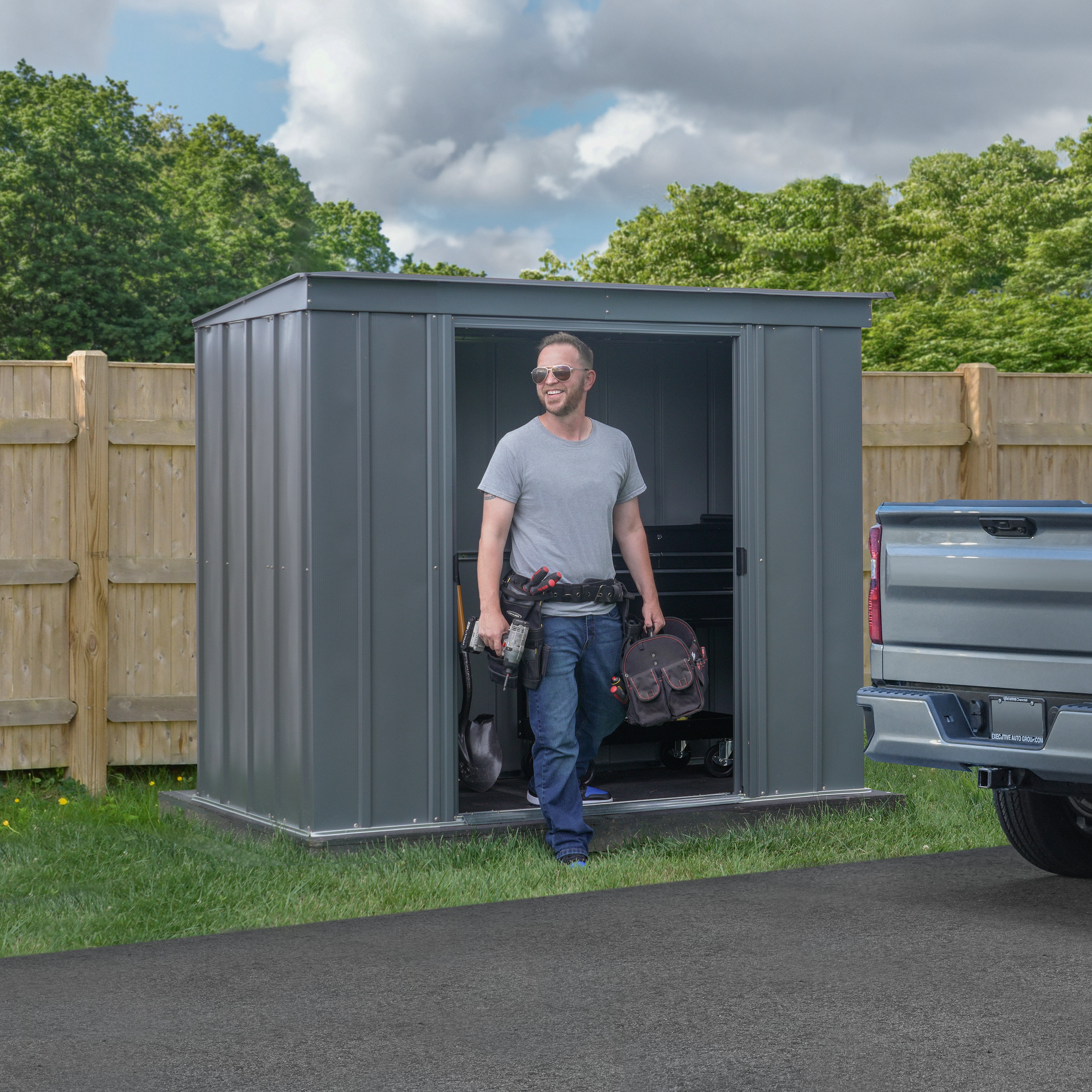 Arrow CLP64CC 6-ft x 4-ft Classic Galvanized steel Storage Shed
