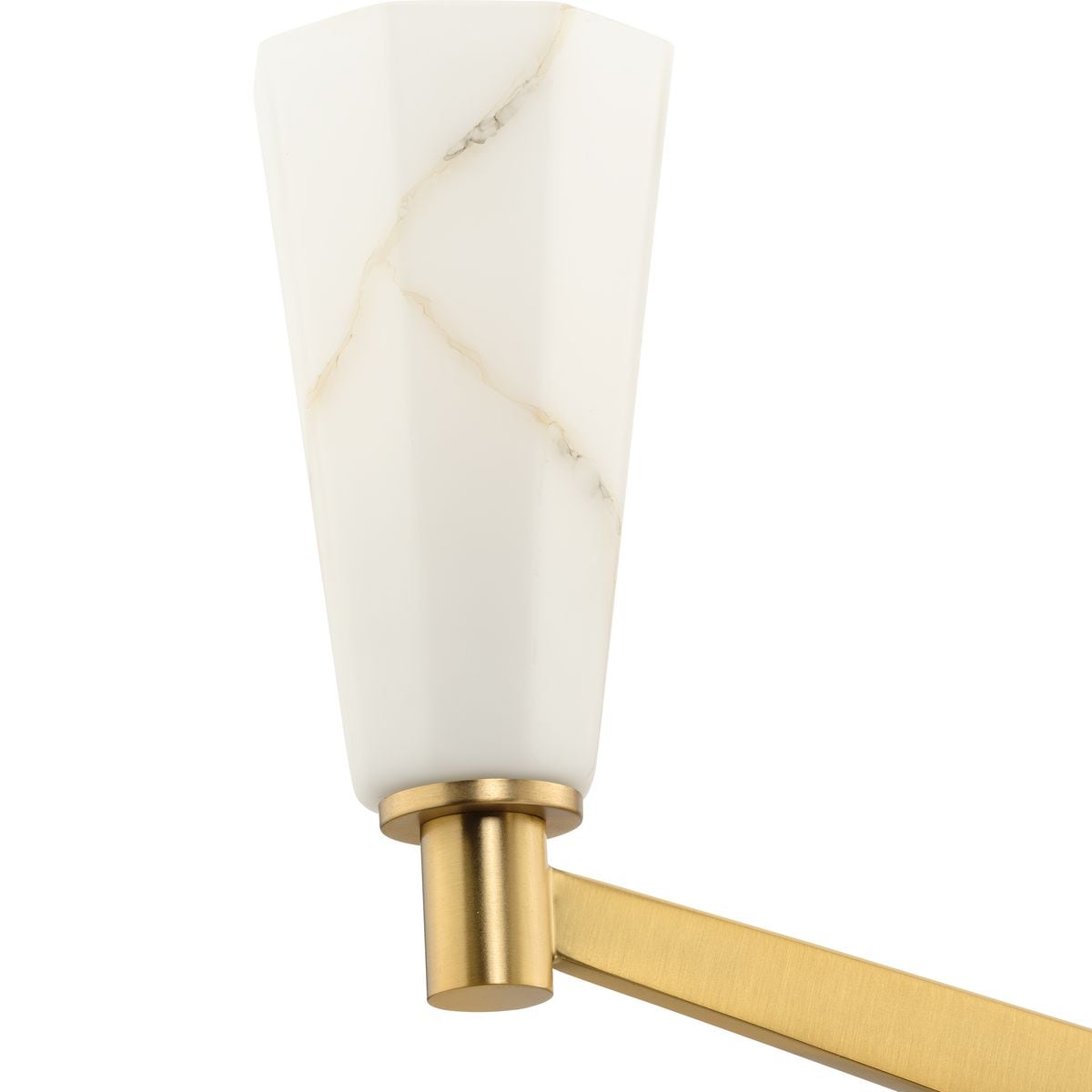 Tosca 41'' Brushed Bronze 6-Light Chandelier with Faux Alabaster Shades