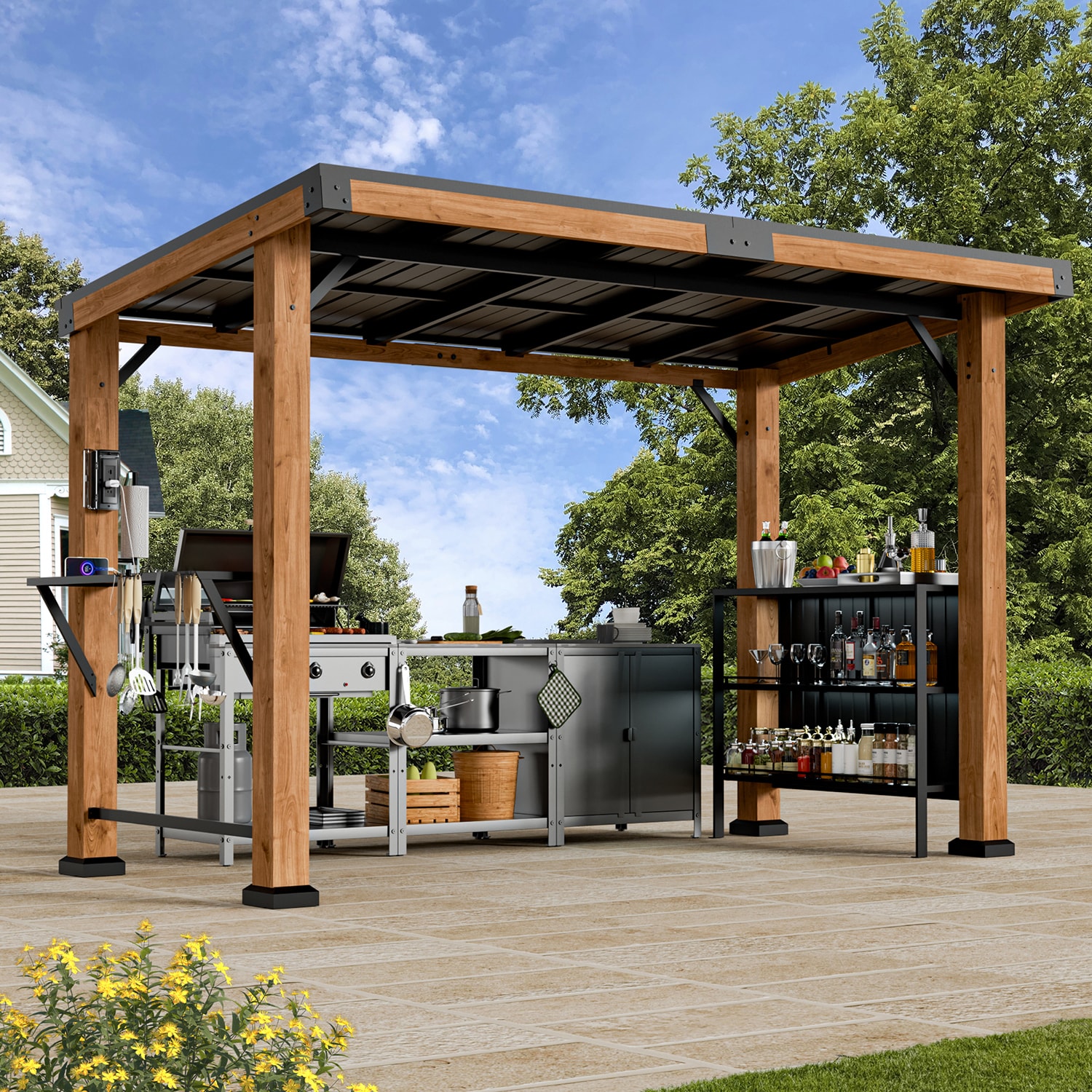 ELEVATE OUTDOORS IG10600150 Wood-Resin-Gazebos - View #3